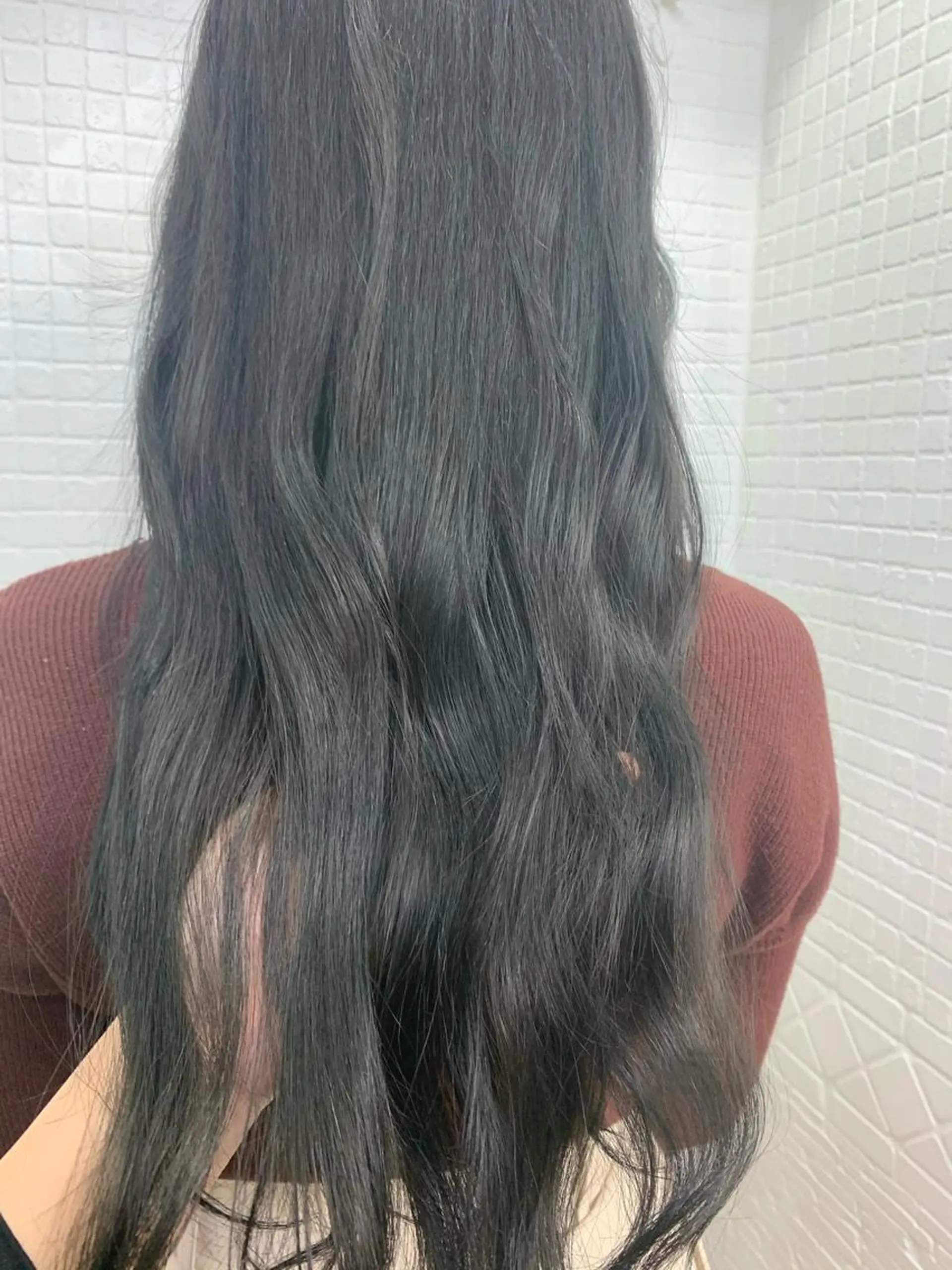 ロング カラー 透明感カラー オリーブカラー アンククロス青山店所属・ANKHCROSS りりあのヘアスタイル