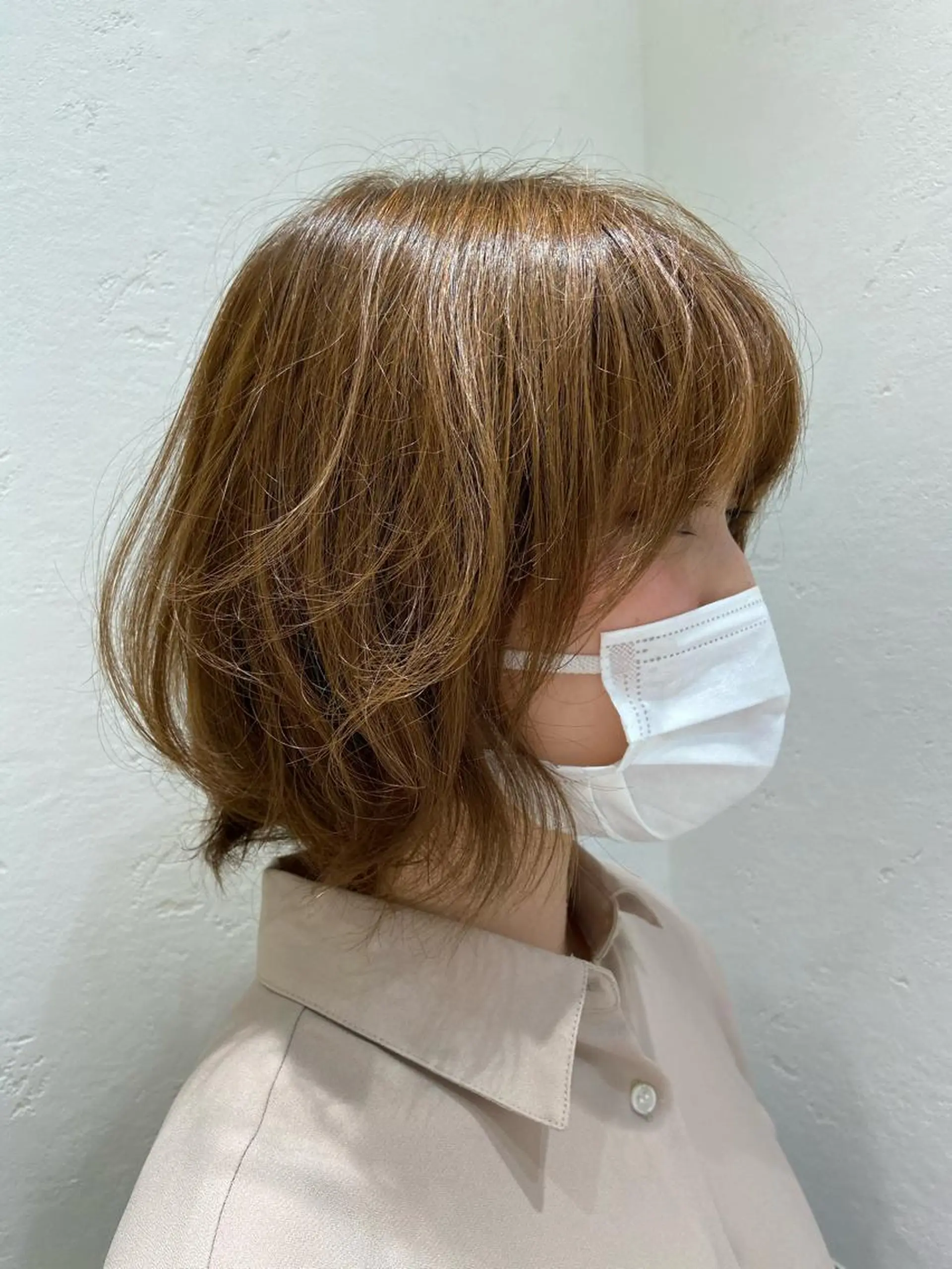 ミディアム カラー ヘアカラー トリートメント 似合わせボブ💓/ 美髪縮毛✨豊嶋龍佑のヘアスタイル