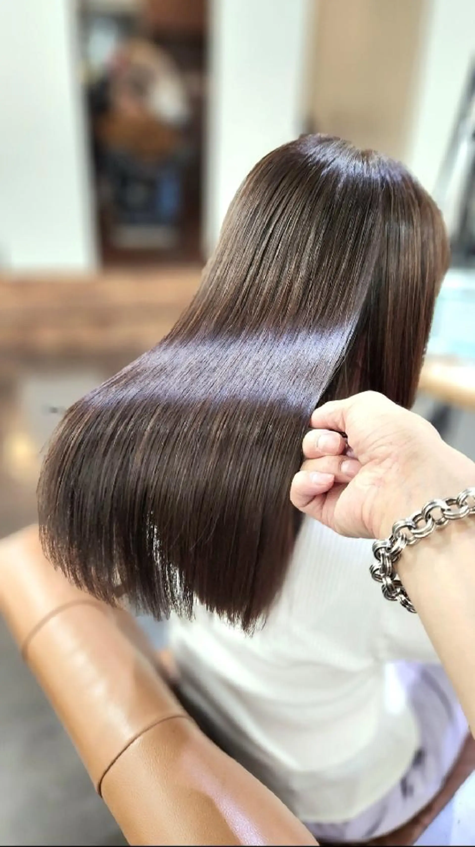 ロング 髪質改善 ロング 縮毛矯正 トリートメント 酸熱トリートメント トリートメント ヒロセ シュウジのヘアスタイル