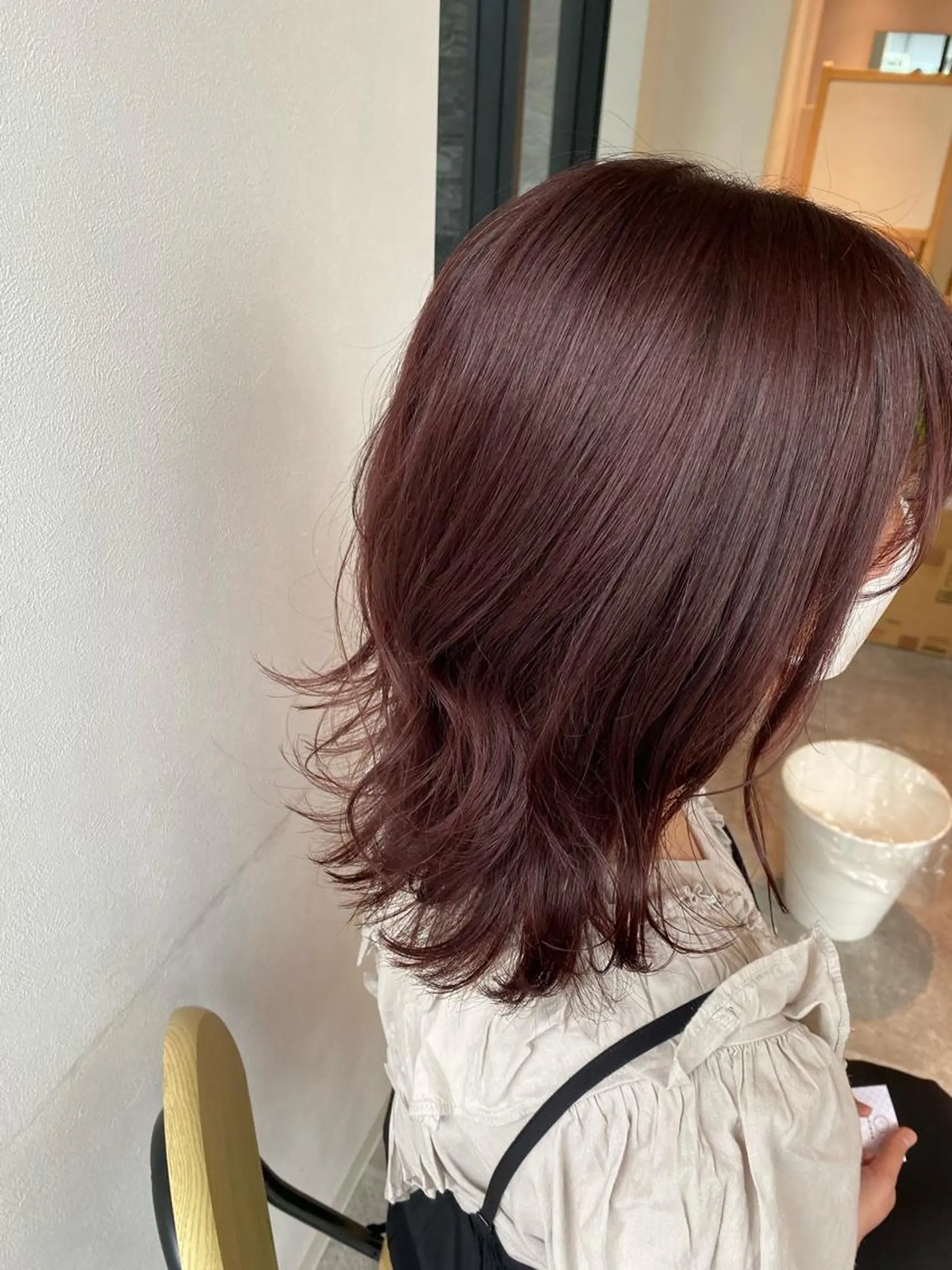 ミディアム カラー ブリーチ ピンクカラー オスズ 🎀´-のヘアスタイル