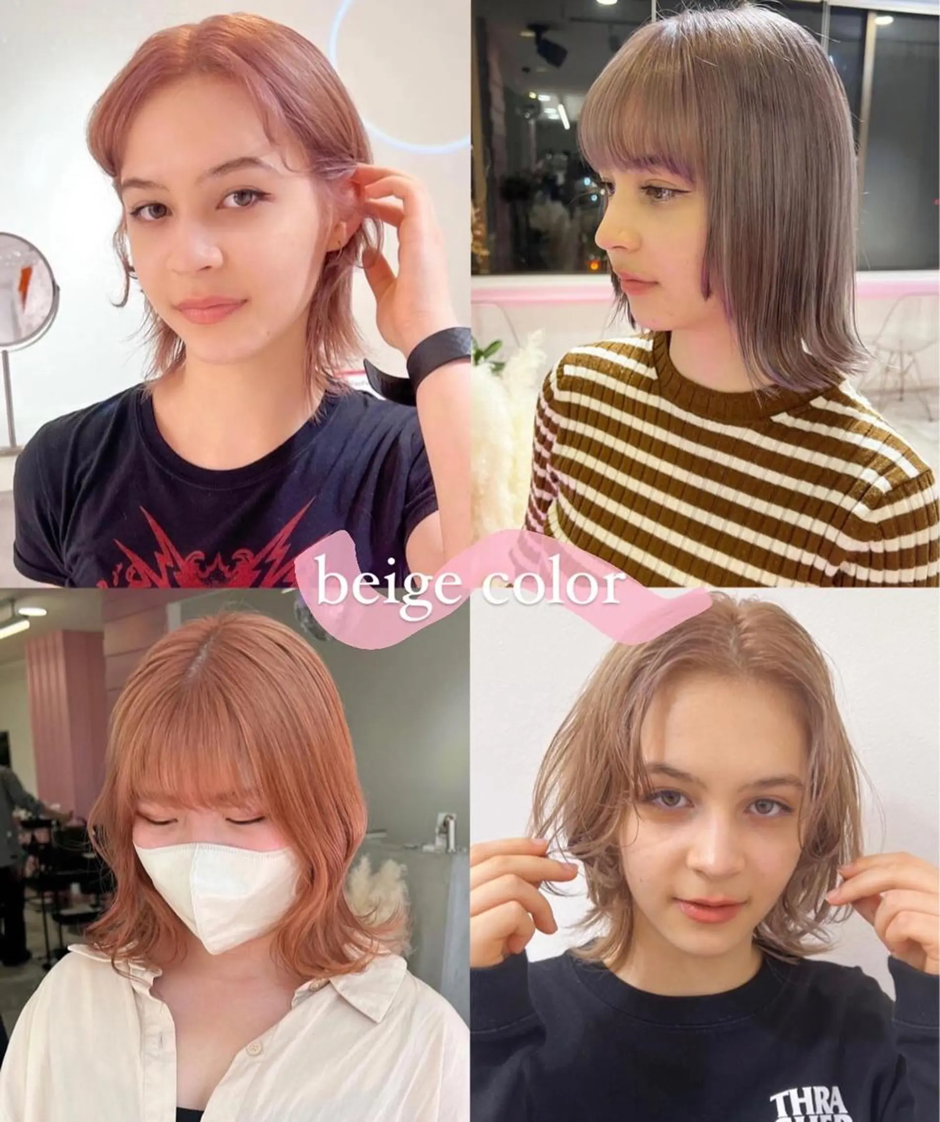 ミディアム 🎀ダブルカラー/ ピンク×ガーリー🎀のヘアスタイル