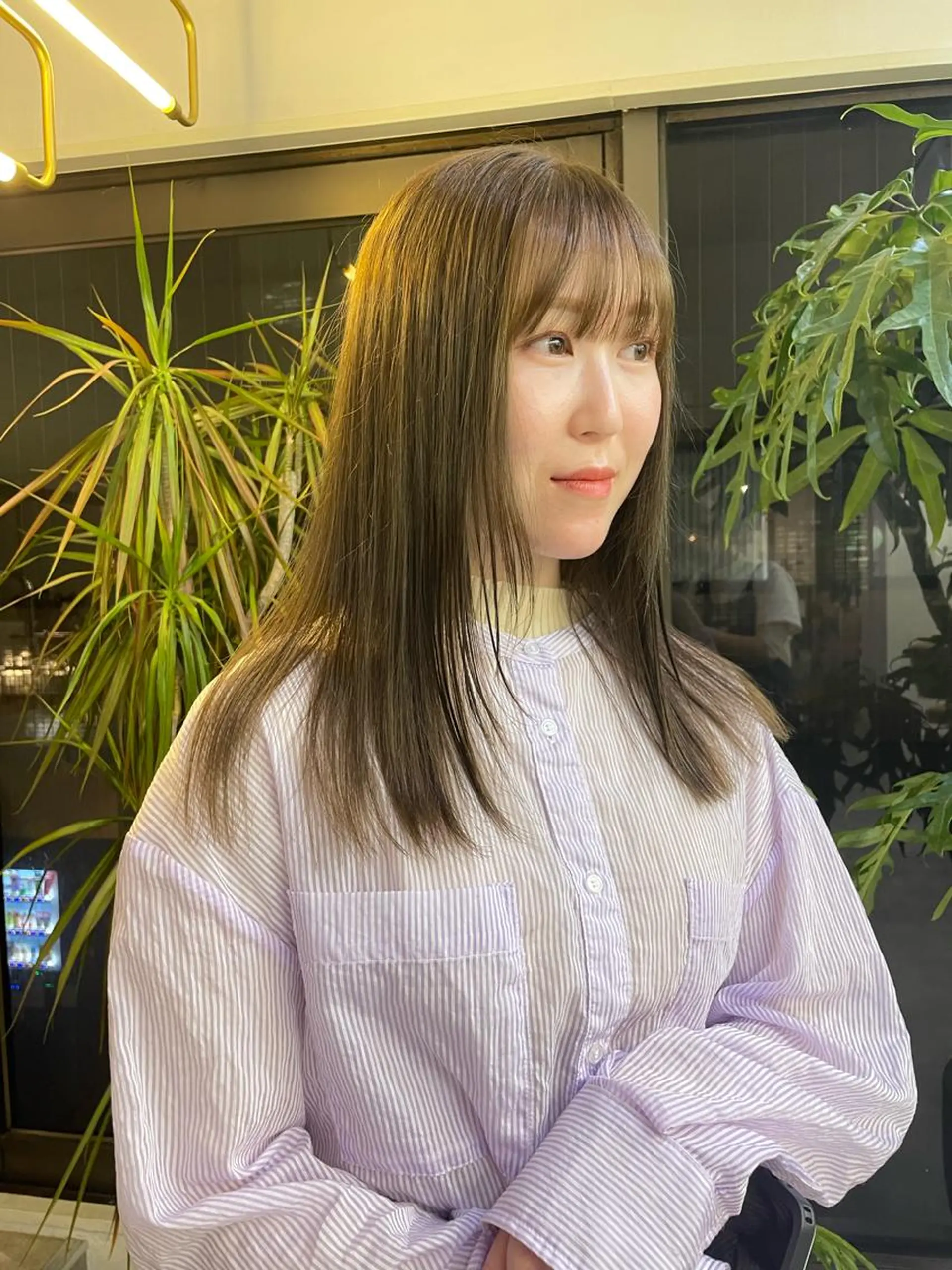 セミロング ヘアカラー sakura🌸 レイヤー/韓国ヘアのヘアスタイル