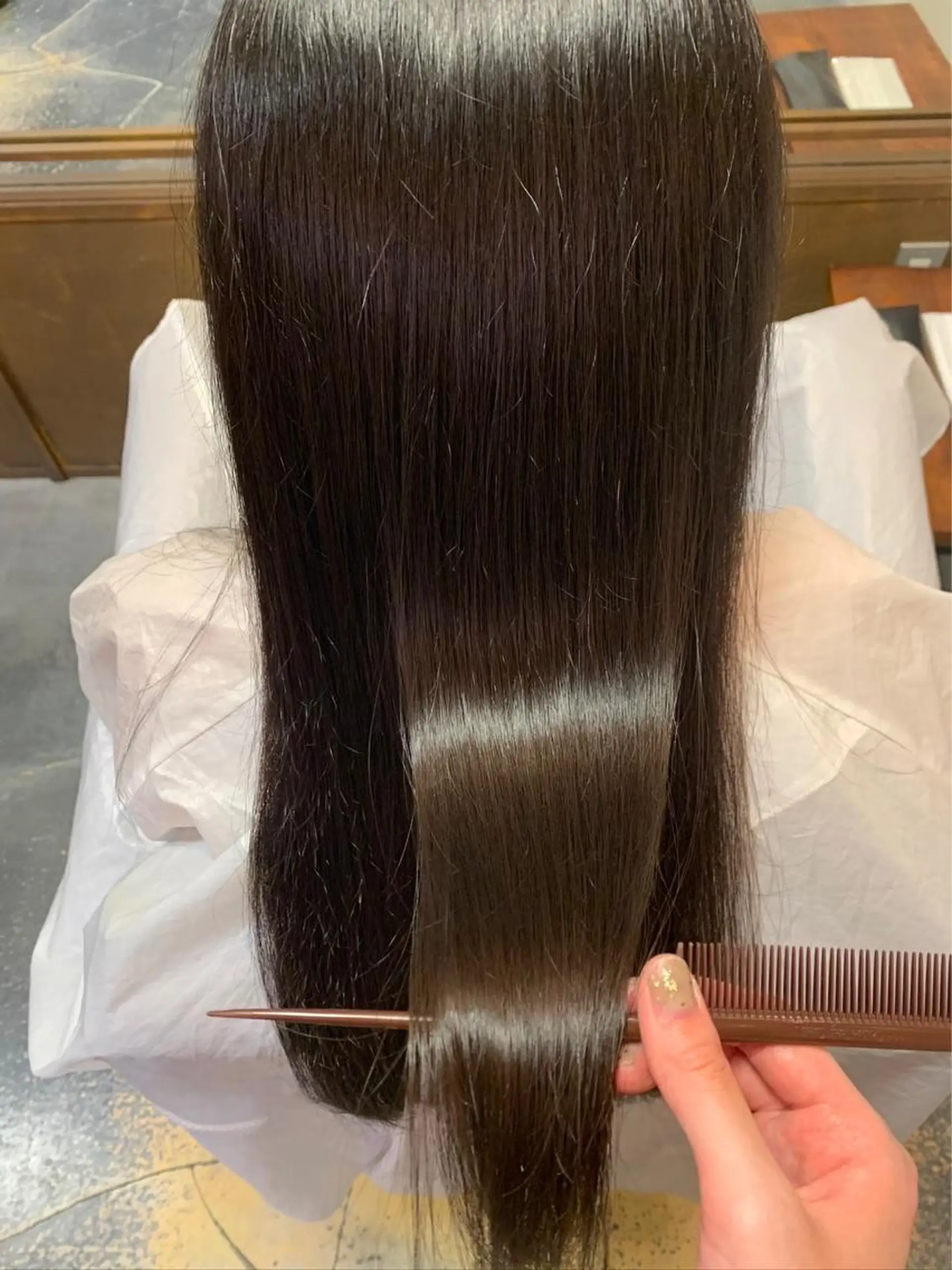 ロング 赤木蓮/メンズ特化 パーマ/ハイトーンのヘアスタイル