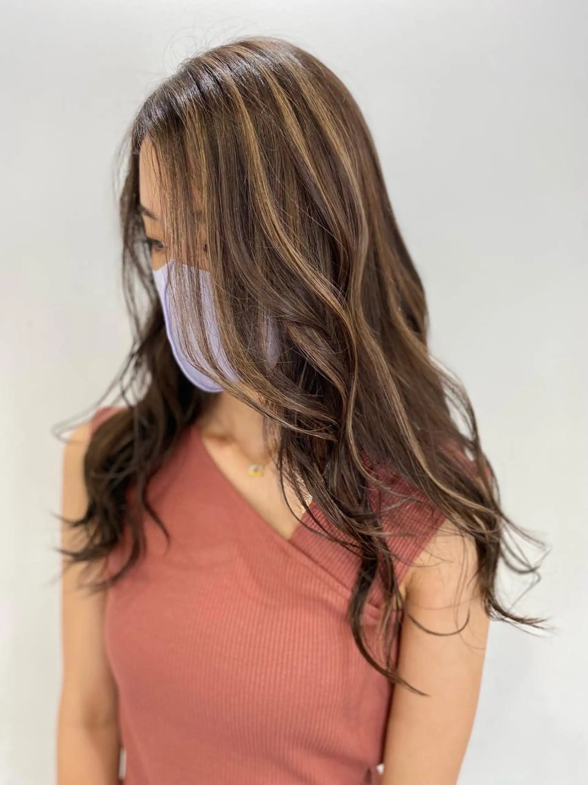 ロング カラー ハイライトカラー ハイライト ヘアカラー トリートメント opus 店長大和 レイヤー/赤み消しのヘアスタイル