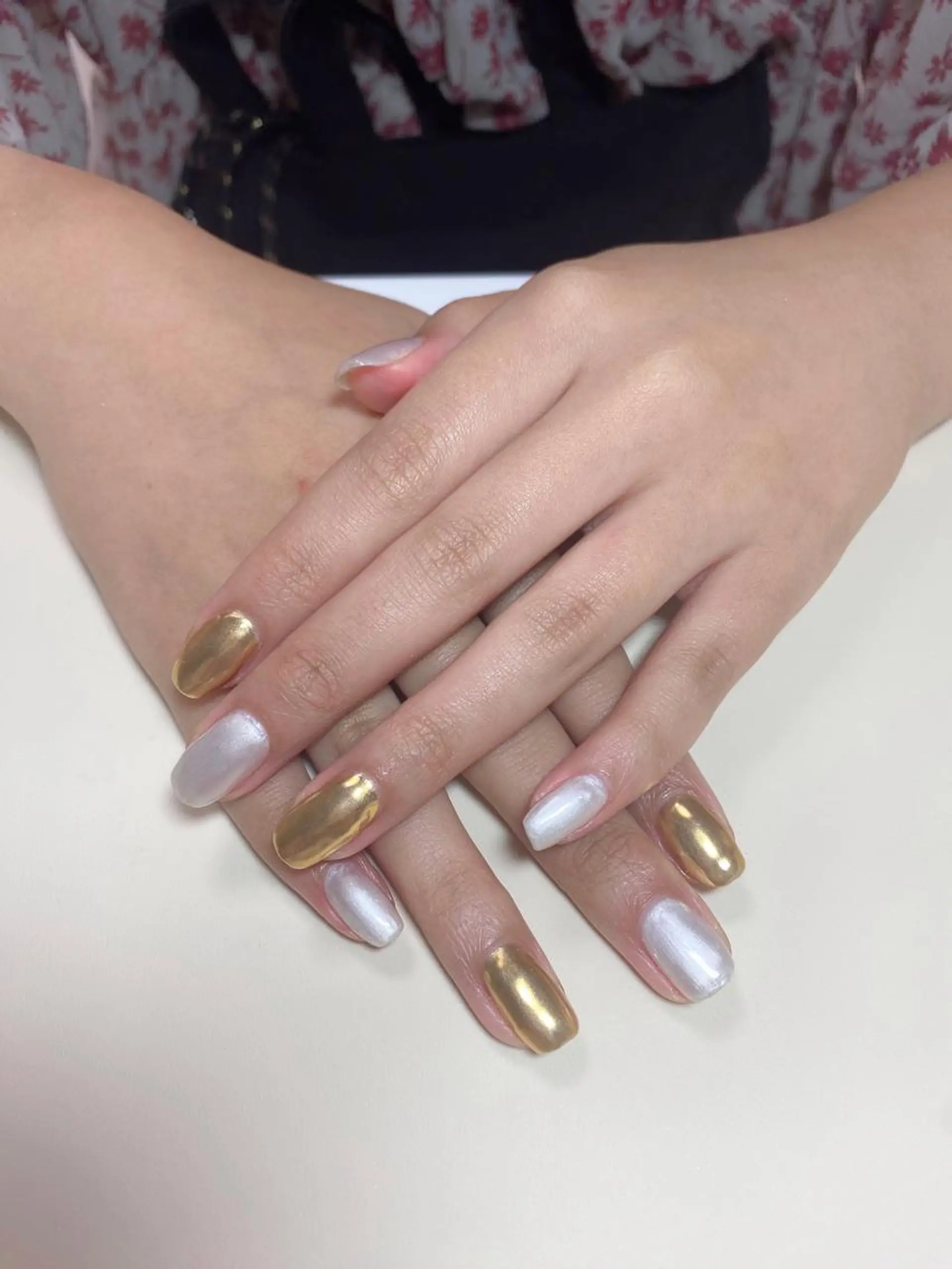 ネイル ミラーネイル ハンドネイル Nail Salon K 🧸美爪育成のネイルデザイン