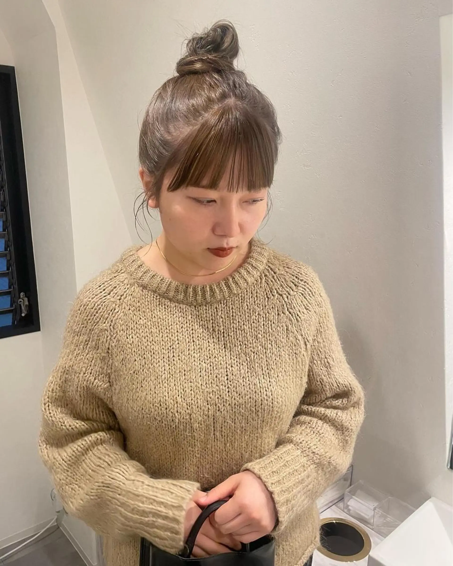 ミディアム ヘアカラー 渋谷 留菜のヘアスタイル