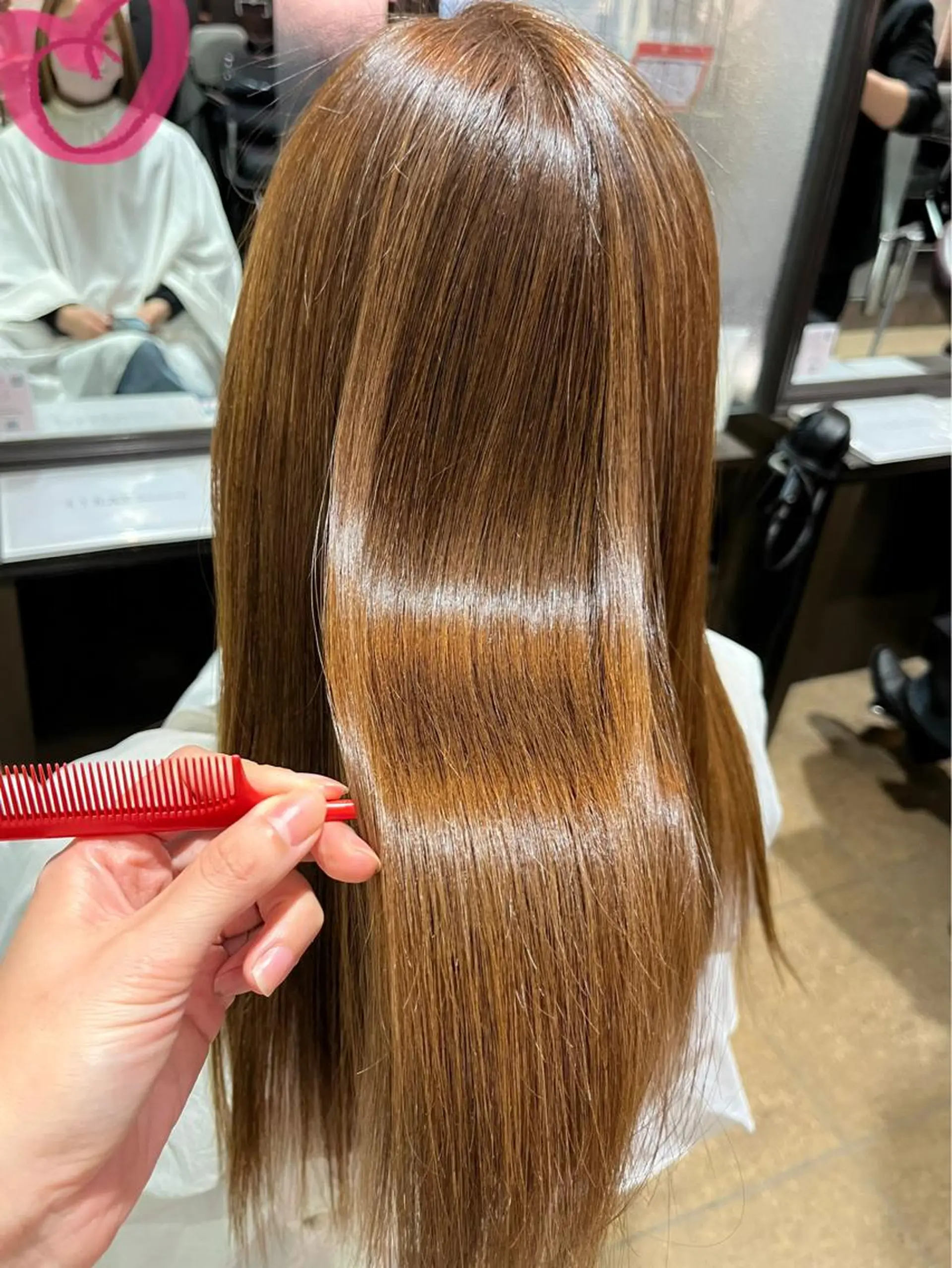 ロング 酸性ストレート 永瀬 恵のヘアスタイル