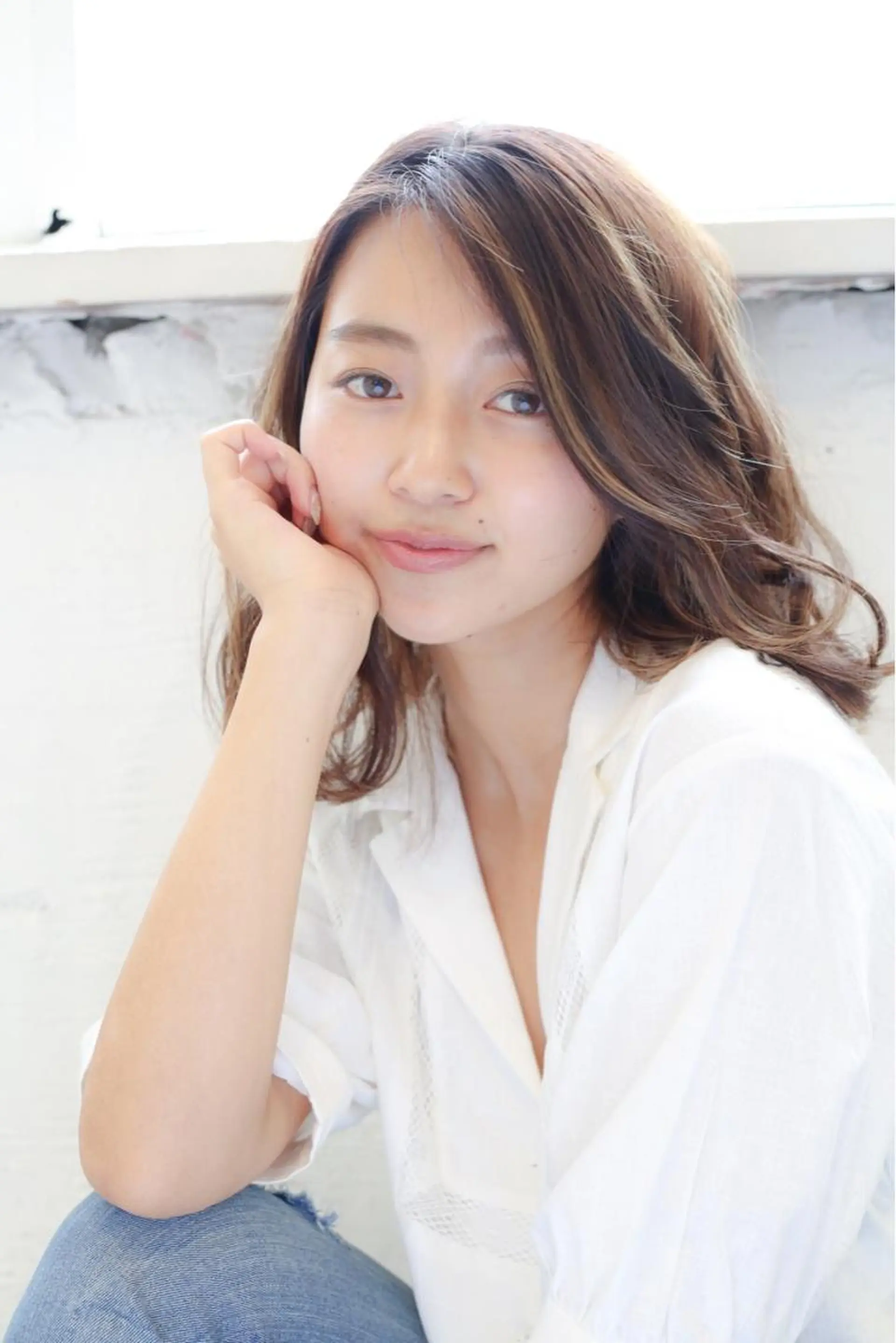 セミロング 石渡このみ 🍊レイヤーカットのヘアスタイル