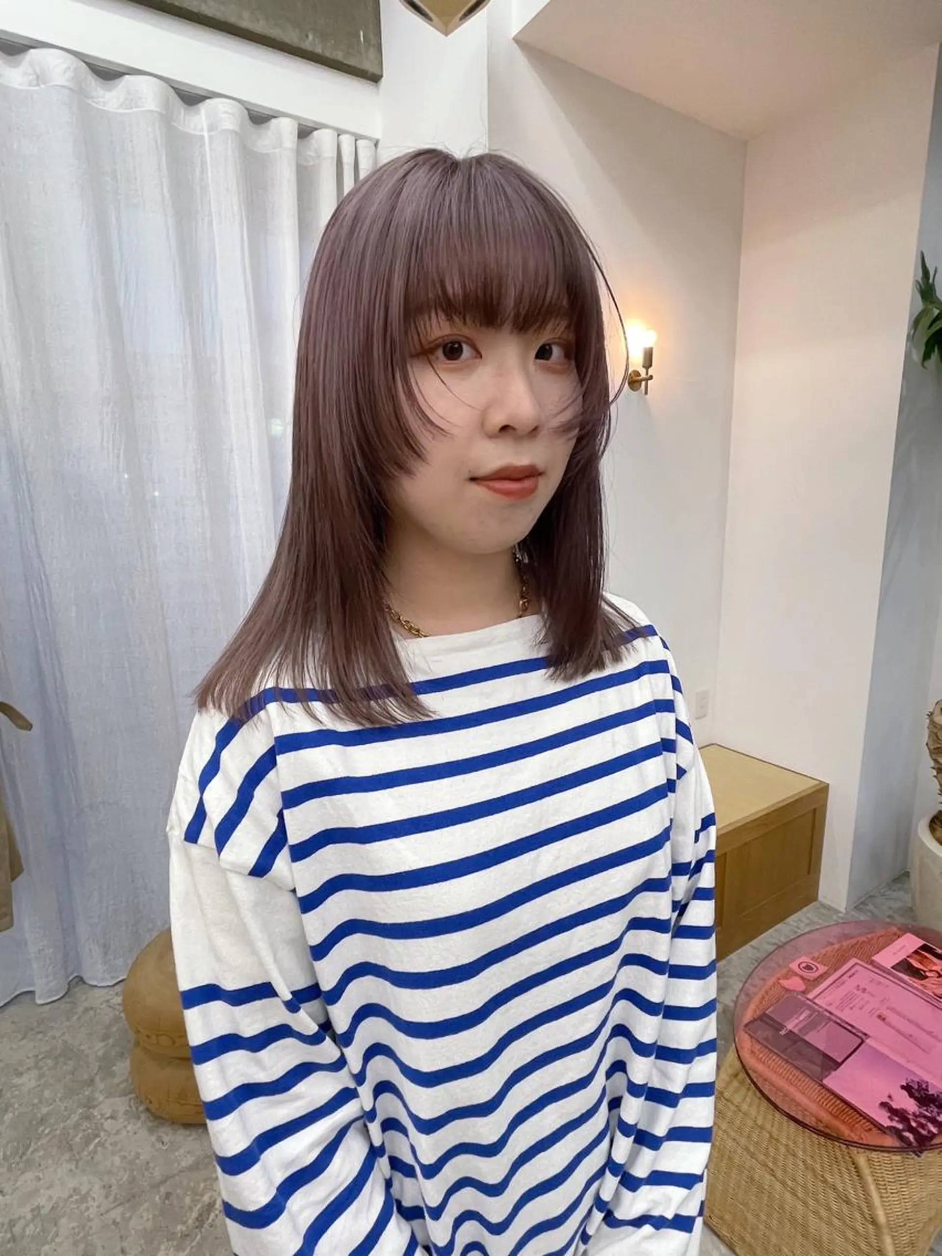 セミロング カラー 垢抜けボブ/SAHO /OAK溝の口のヘアスタイル