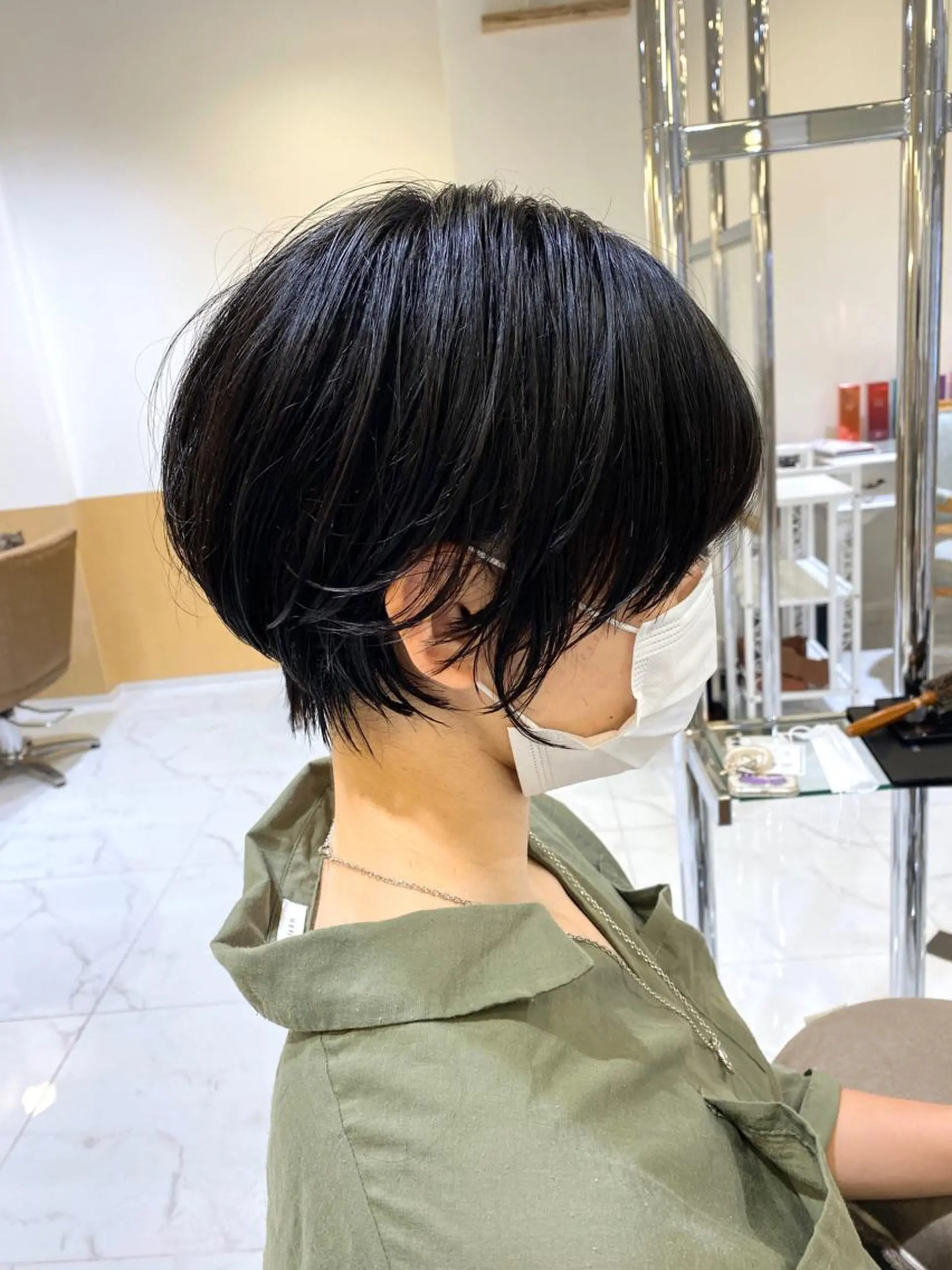 ショート ショートヘア 縮毛矯正 カット 縮毛矯正 坂井 茅聖のヘアスタイル