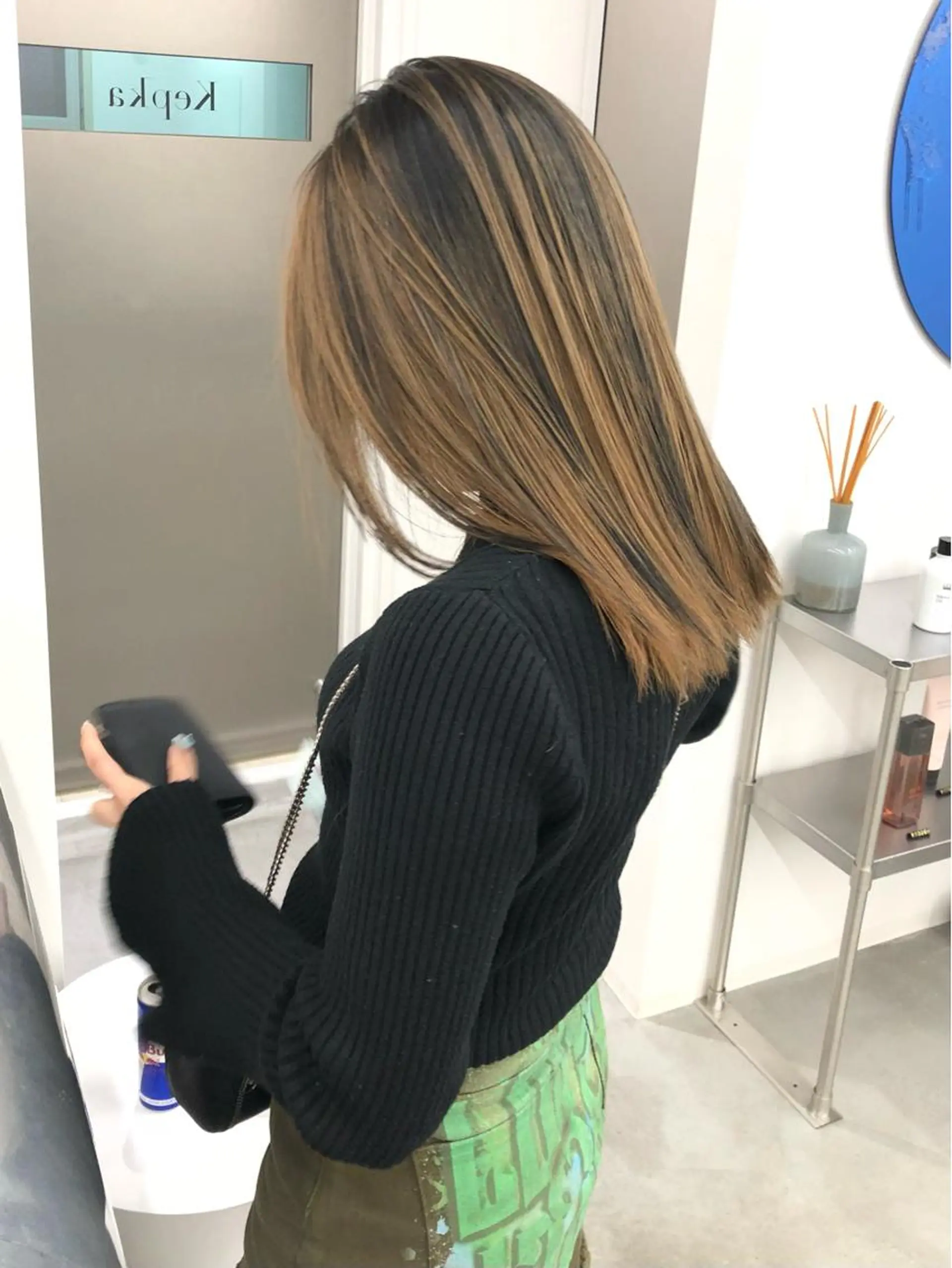 セミロング カラー ショートボブ ブリーチ ケアブリーチ ハイライトカラー ハイトーンカラー カット ヘアカラー KEPKA ヤマグチ 天神 今泉のヘアスタイル