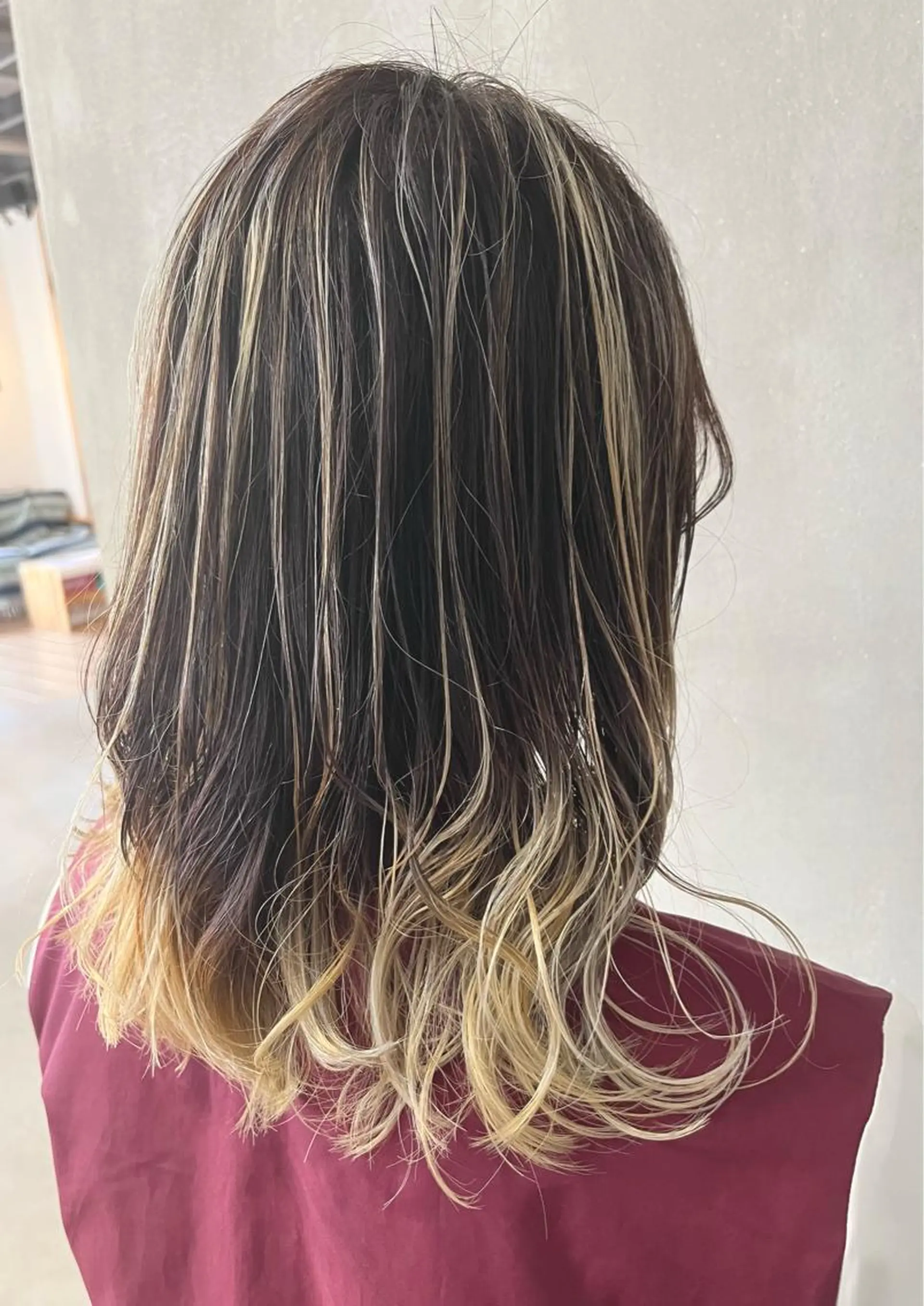 ミディアム レイヤーカット カット ヘアカラー JUNO所属・阪神西宮★JUNO 川﨑温子のヘアスタイル