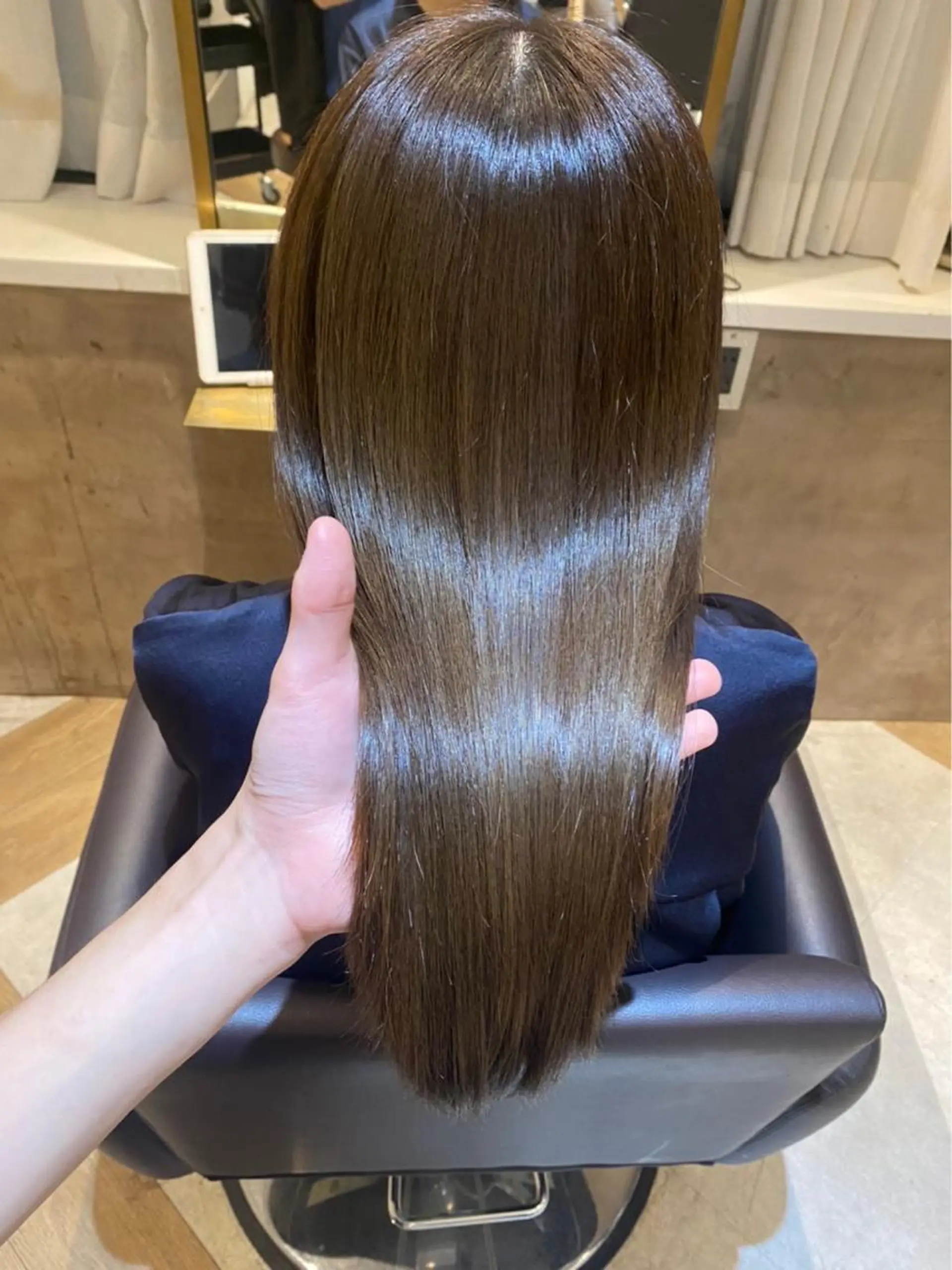 セミロング カラー パーマ ヤマザキショウタ Napo髪質改善のヘアスタイル