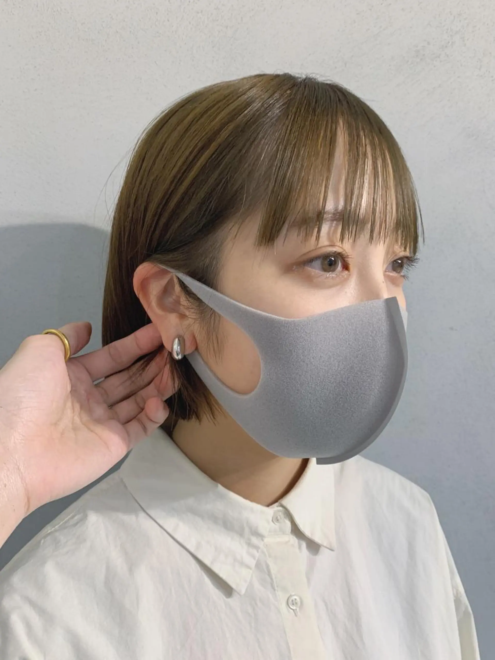 ショート カラー ボブパーマコテ巻き風 パーマNo1深江秀平のヘアスタイル