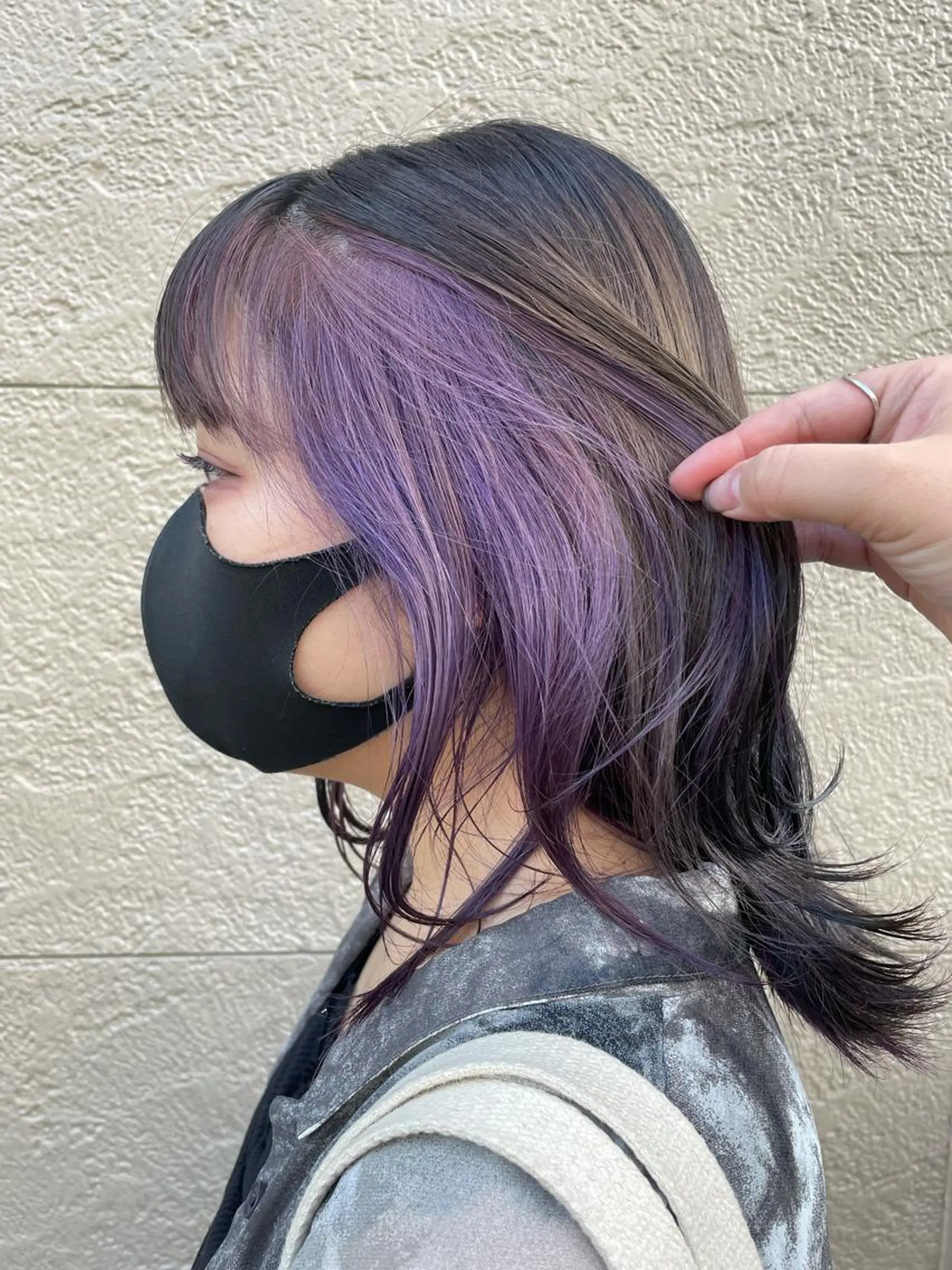 セミロング カラー ボブ/インナーカラー ショート/佐野祥子のヘアスタイル