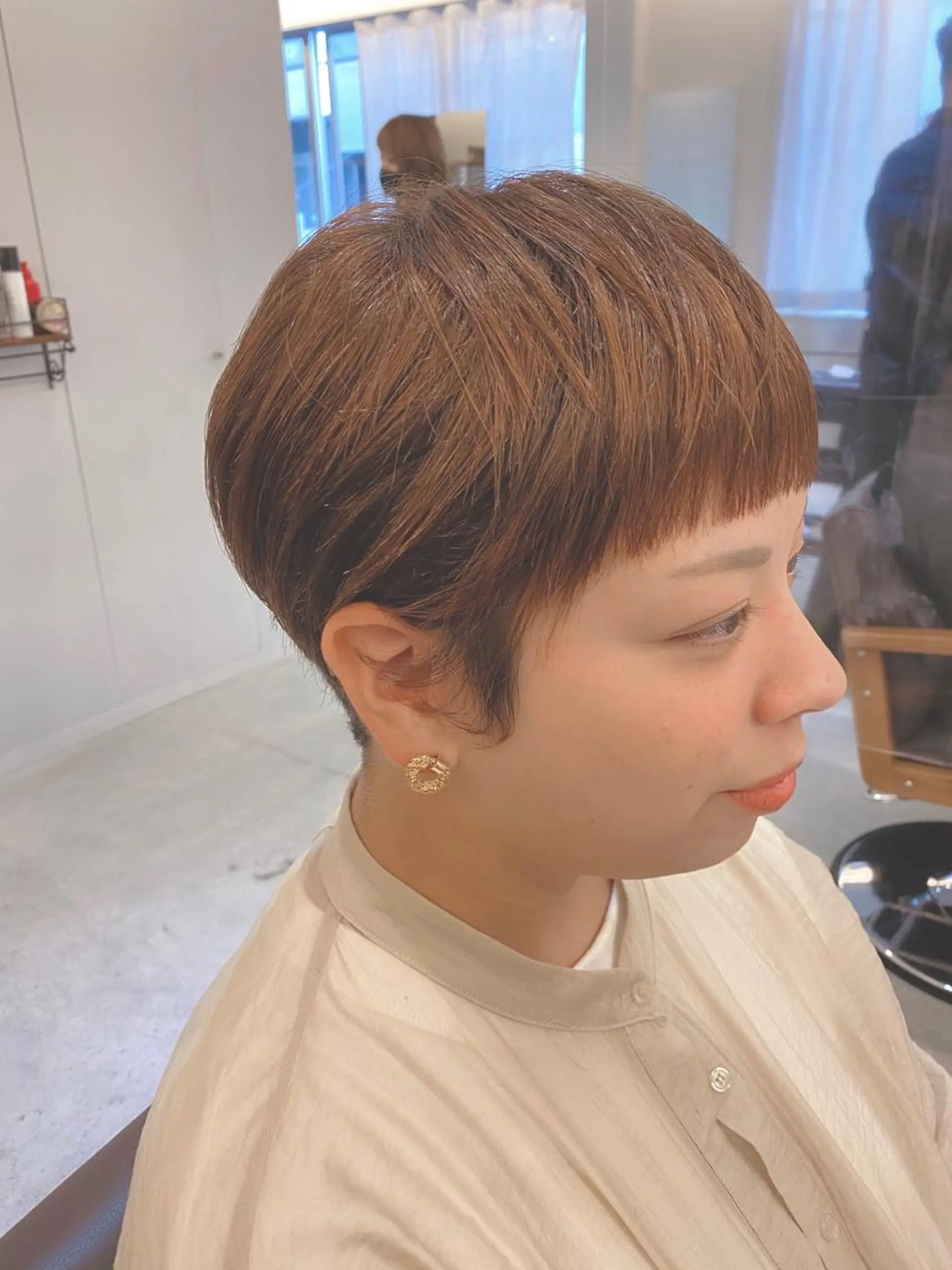 ショート 顔周りデザイン/ ママ美容師/濱ほのかのヘアスタイル