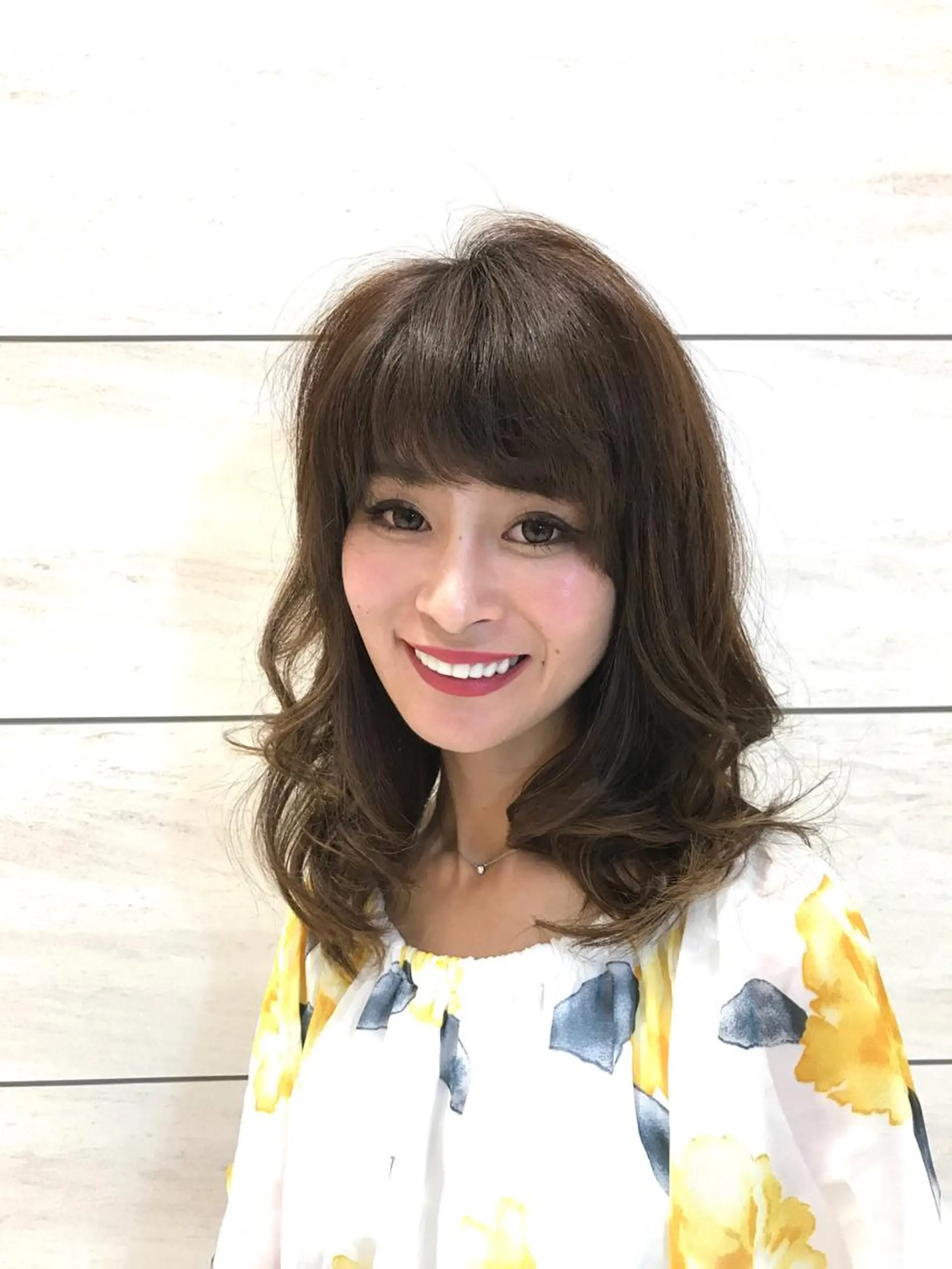 ロング ハイライト レイヤーカット テラモト カズヨシのヘアスタイル