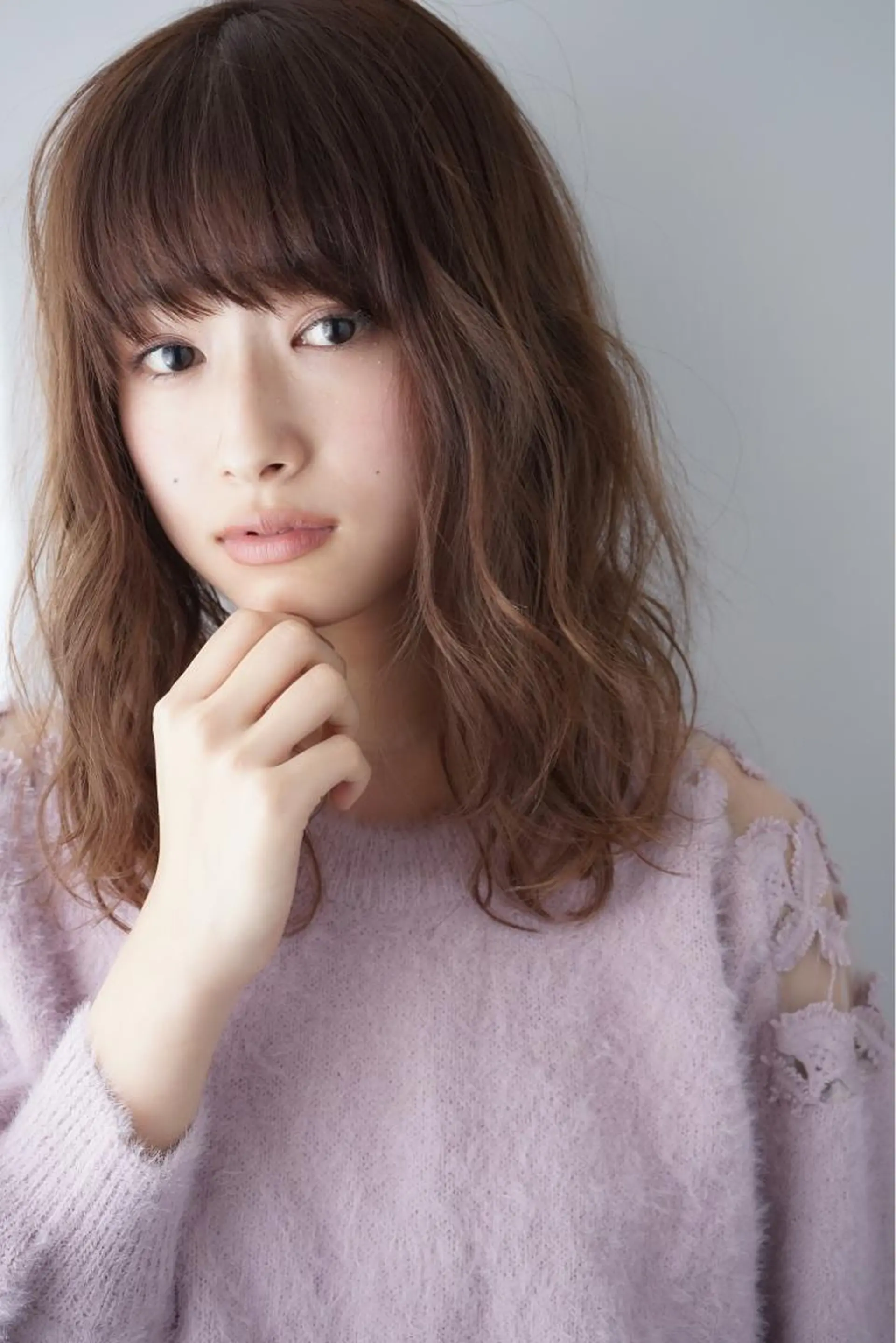 ロング カラー パーマ ヘアアレンジ アッシュ ベージュカラー 可愛いを作る神 ナオヒロのヘアスタイル