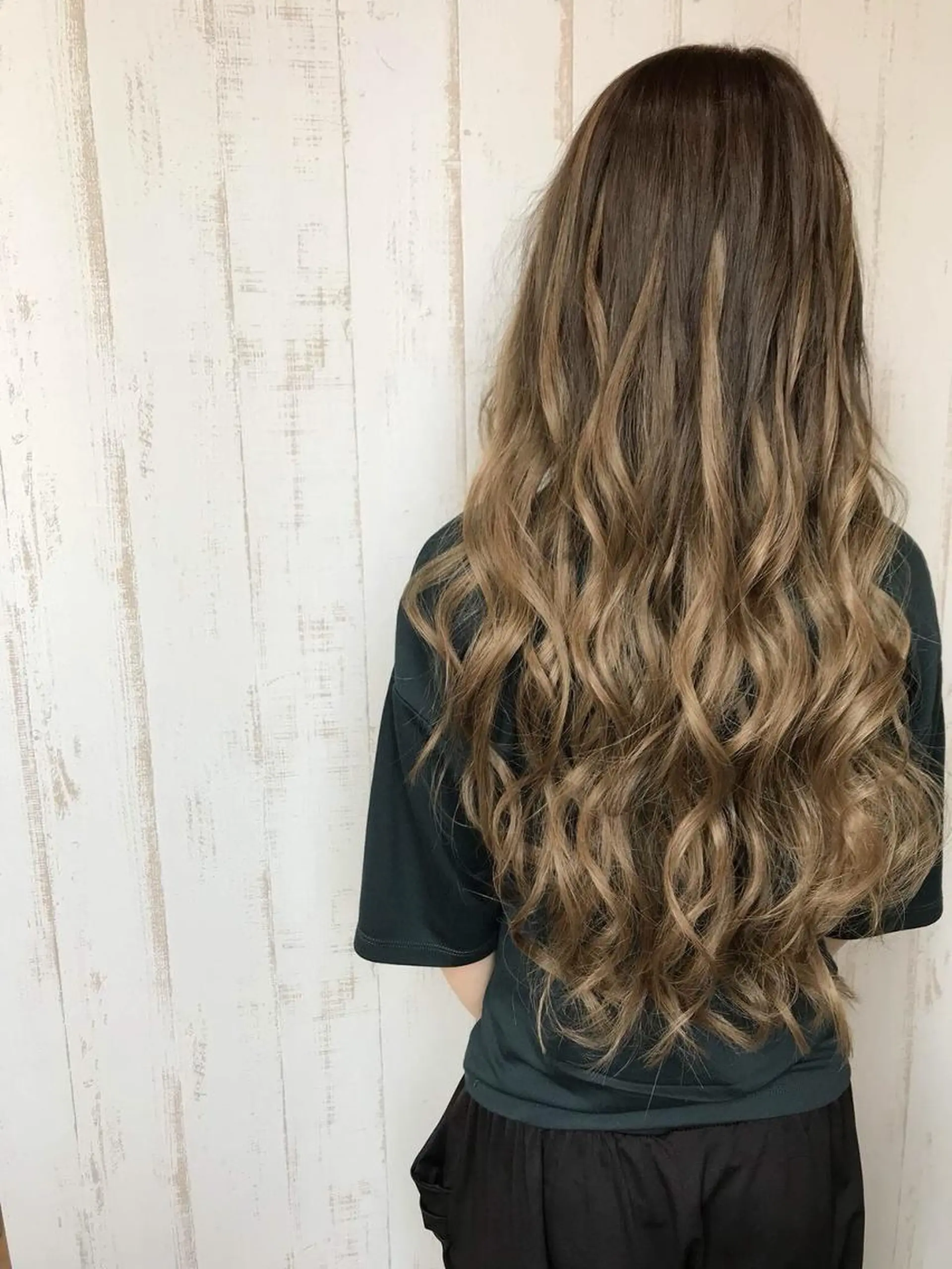 ロング カラー チビ編み込みエクステ シールEXどぅ〜すのヘアスタイル