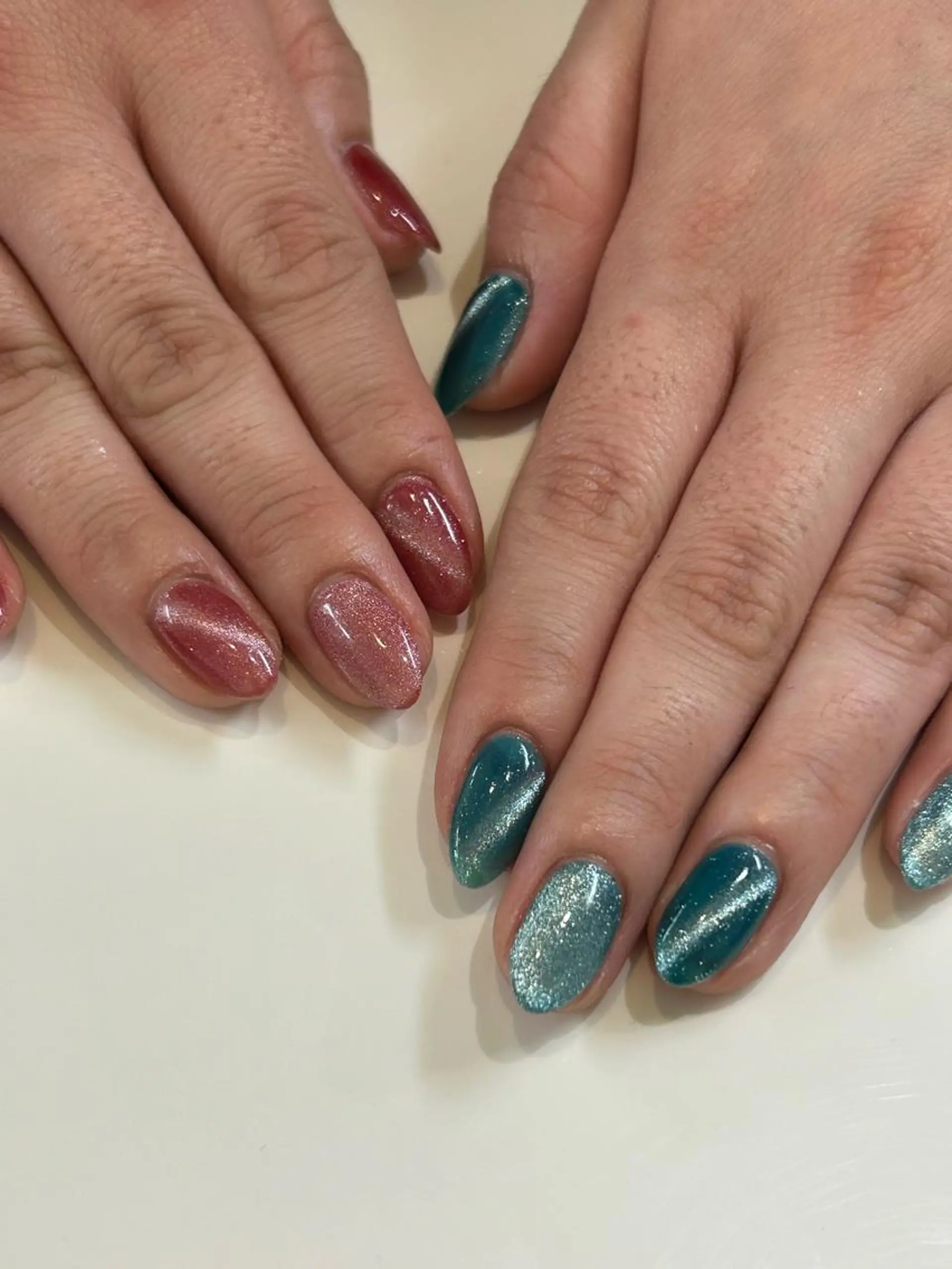 ネイル 成人式 フットネイル フレンチネイル グラデーション マグネットネイル brilliant s.kのネイルデザイン