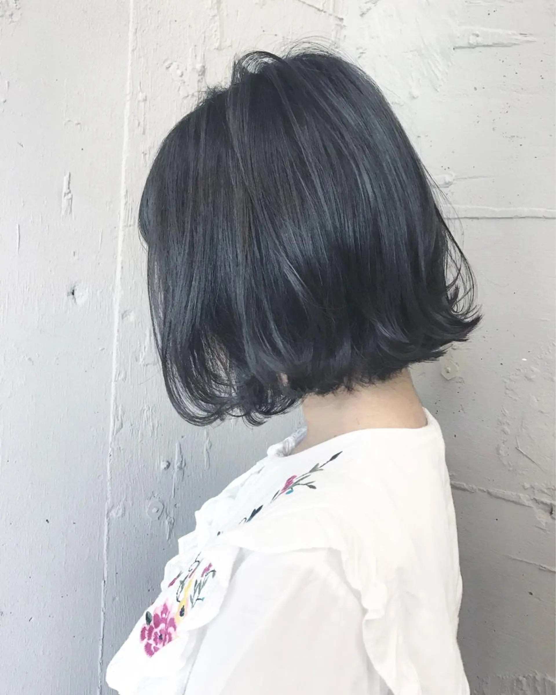 ショート カラー ヘアアレンジ 黒髪 ブルーカラー ブルーブラック BANK'S hair所属・💐ケラチン 髪質改善寺坂雄飛💐のヘアスタイル