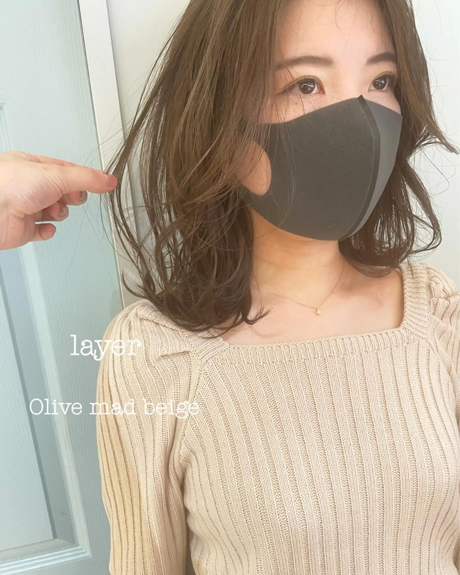 ミディアム カラー 韓国風ヘア レイヤーカット カット ヘアカラー トリートメント ケアブリーチ/ エクステ/レイヤーのヘアスタイル