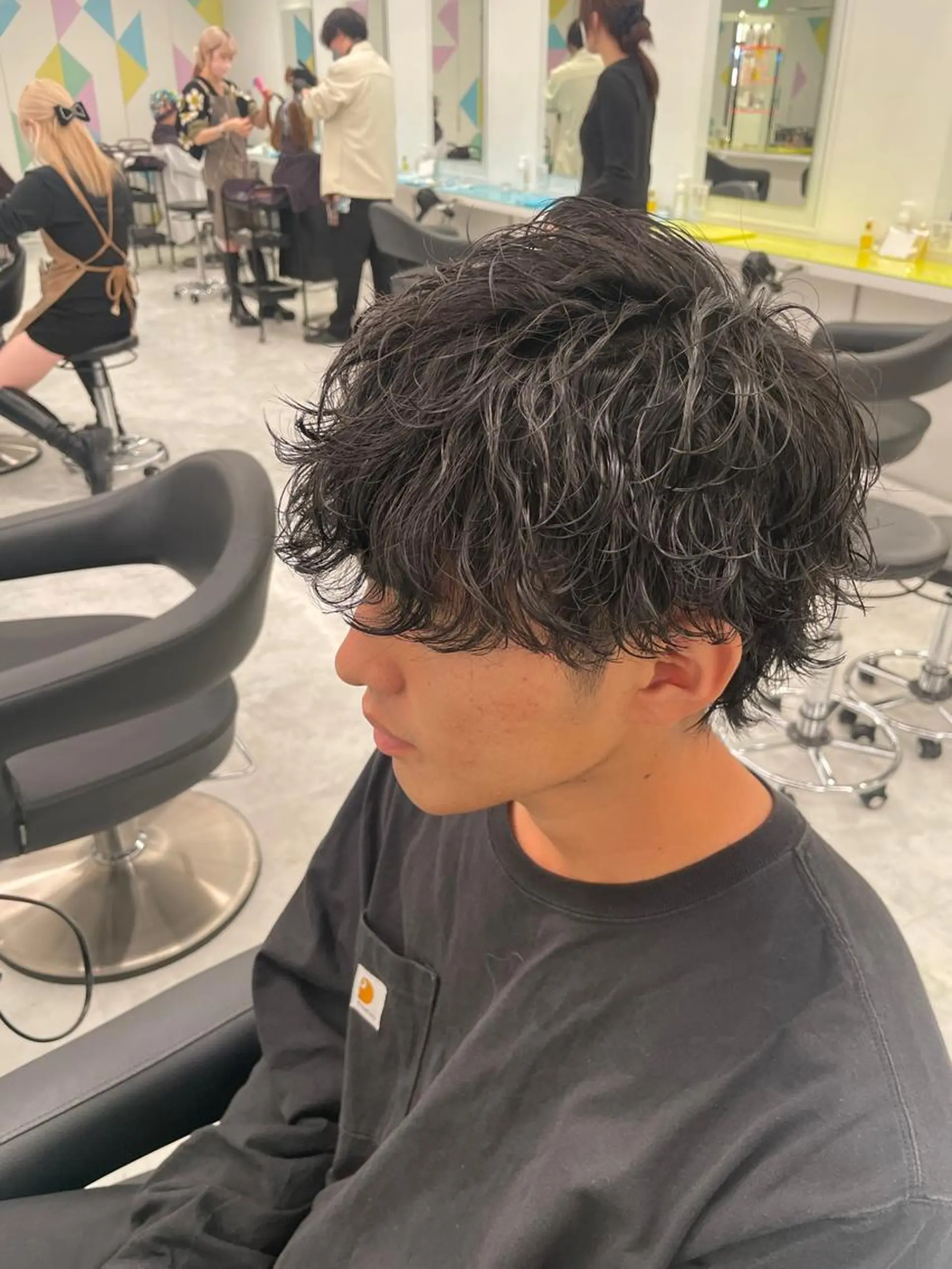 ショート カラー パーマ メンズ 【メンズサロン】 BLUCK 横浜のヘアスタイル