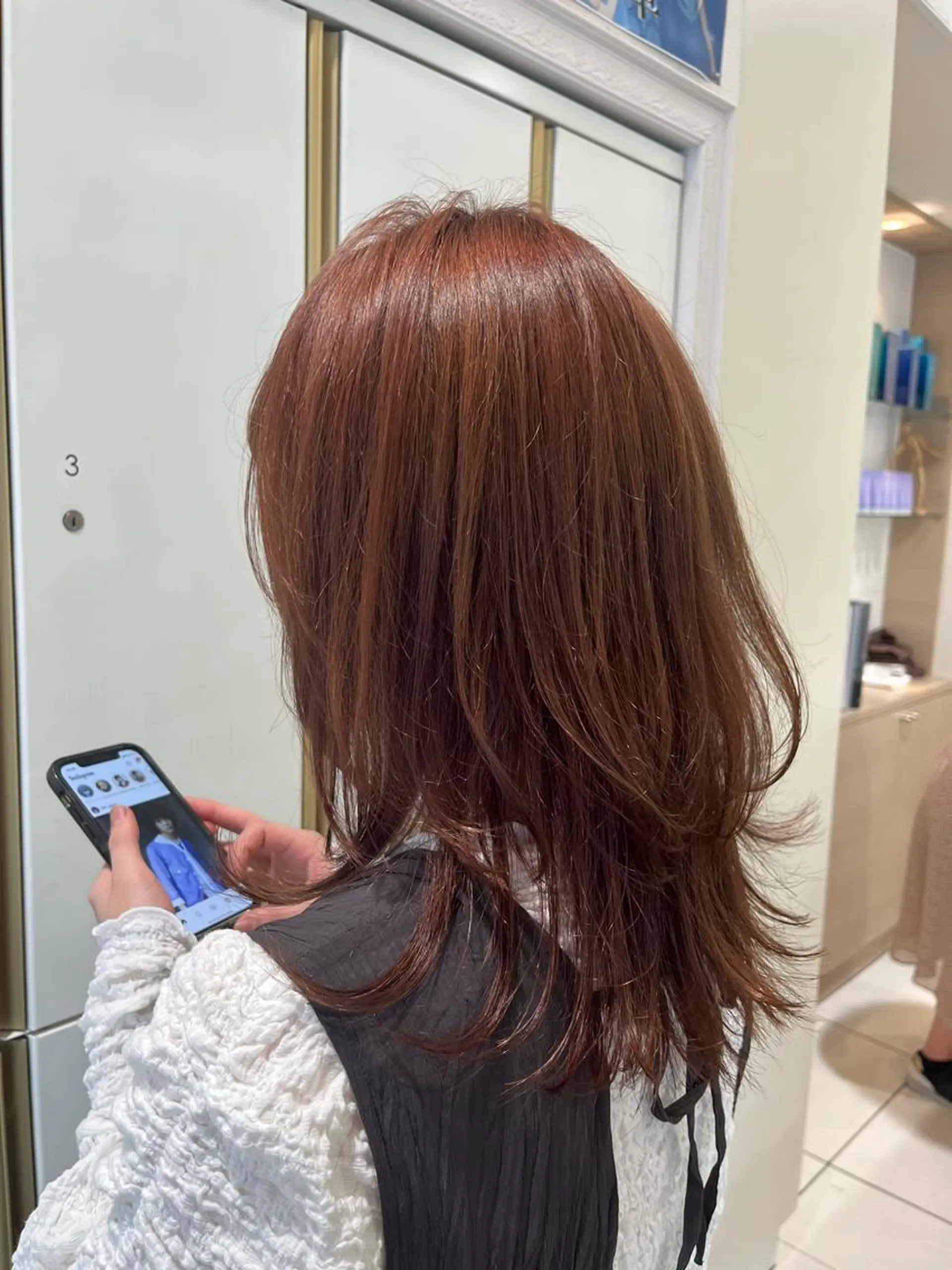 セミロング カット ヘアカラー バレイヤージュ/ヘア アレンジ/shionのヘアスタイル