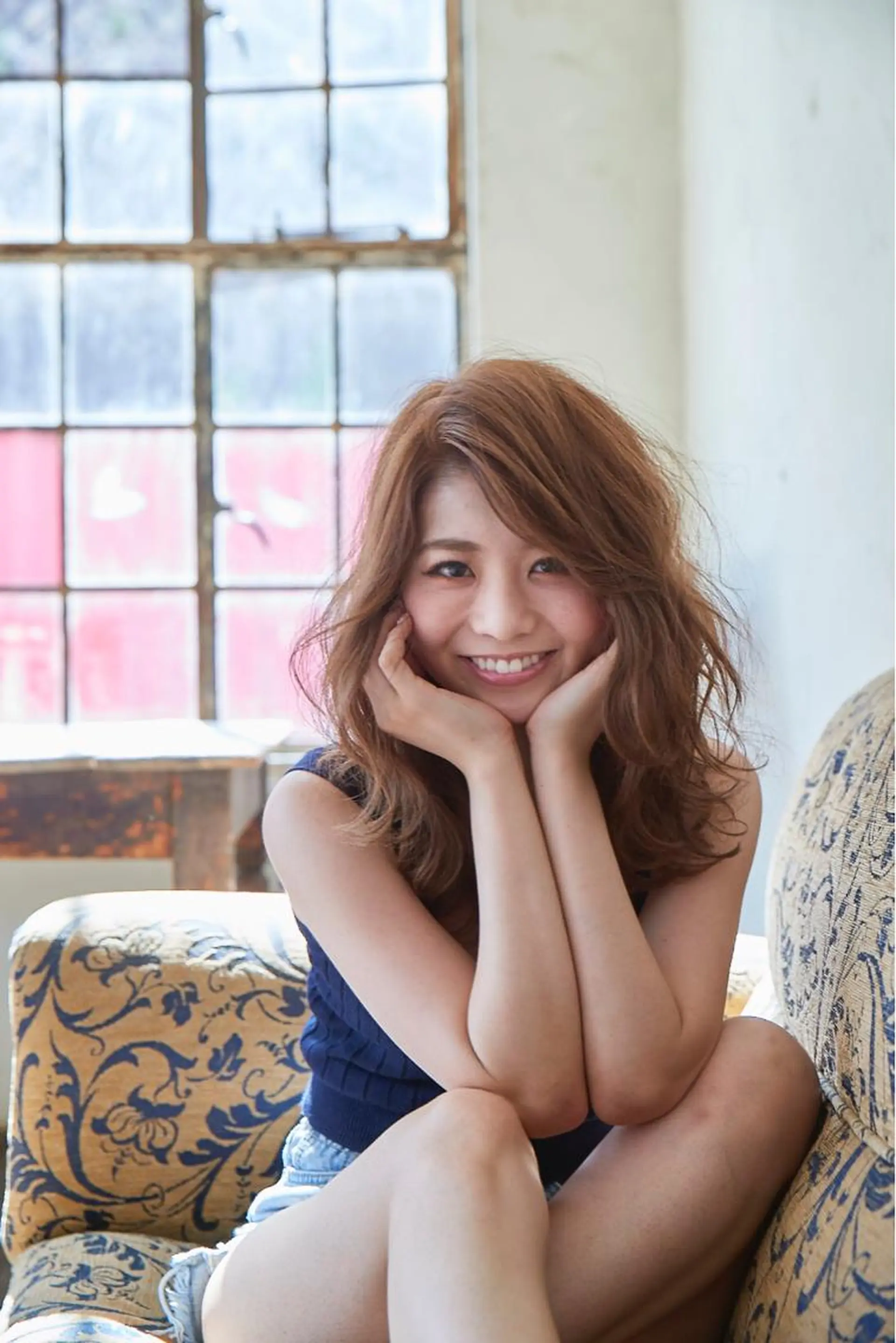 セミロング カラー 松本 明日可のヘアスタイル