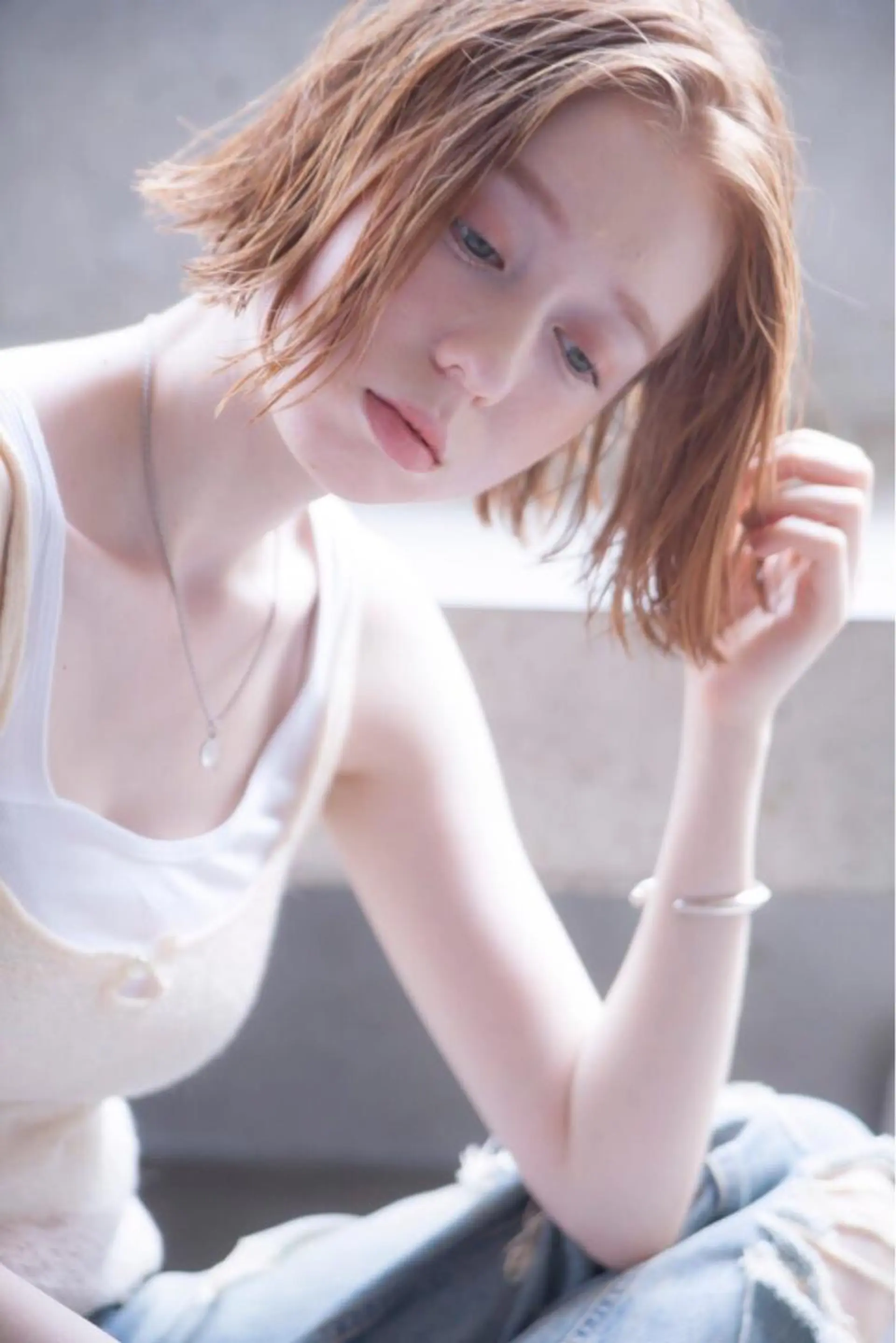 ショート カラー ヘアカラー トリートメント 山崎 澪 レイヤーカット/大宮のヘアスタイル