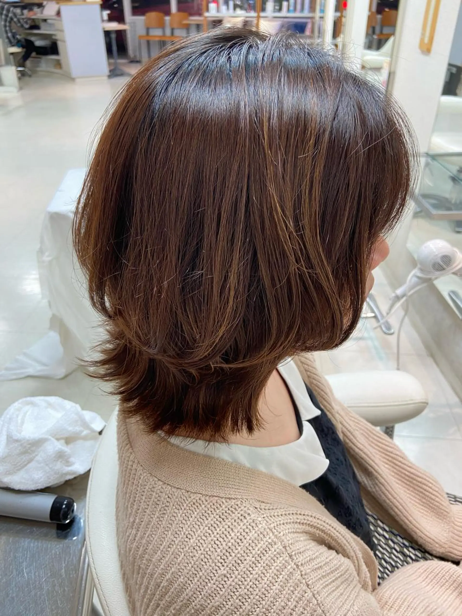 ミディアム くびれヘア カット トリートメント 菊地 美憂のヘアスタイル