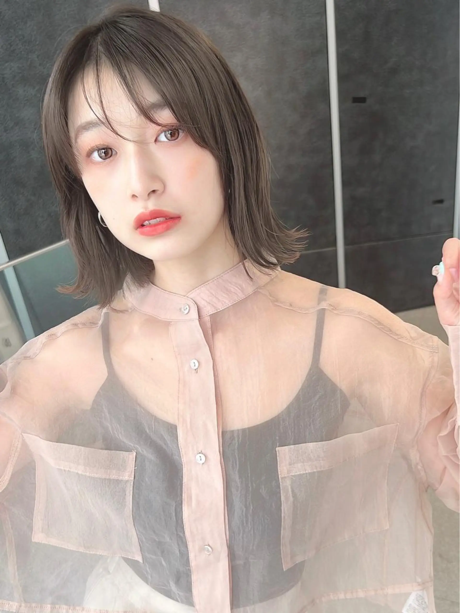 ミディアム カラー パーマ カット ヘアカラー トリートメント 【公式】amble luxe池袋東口🩷のヘアスタイル