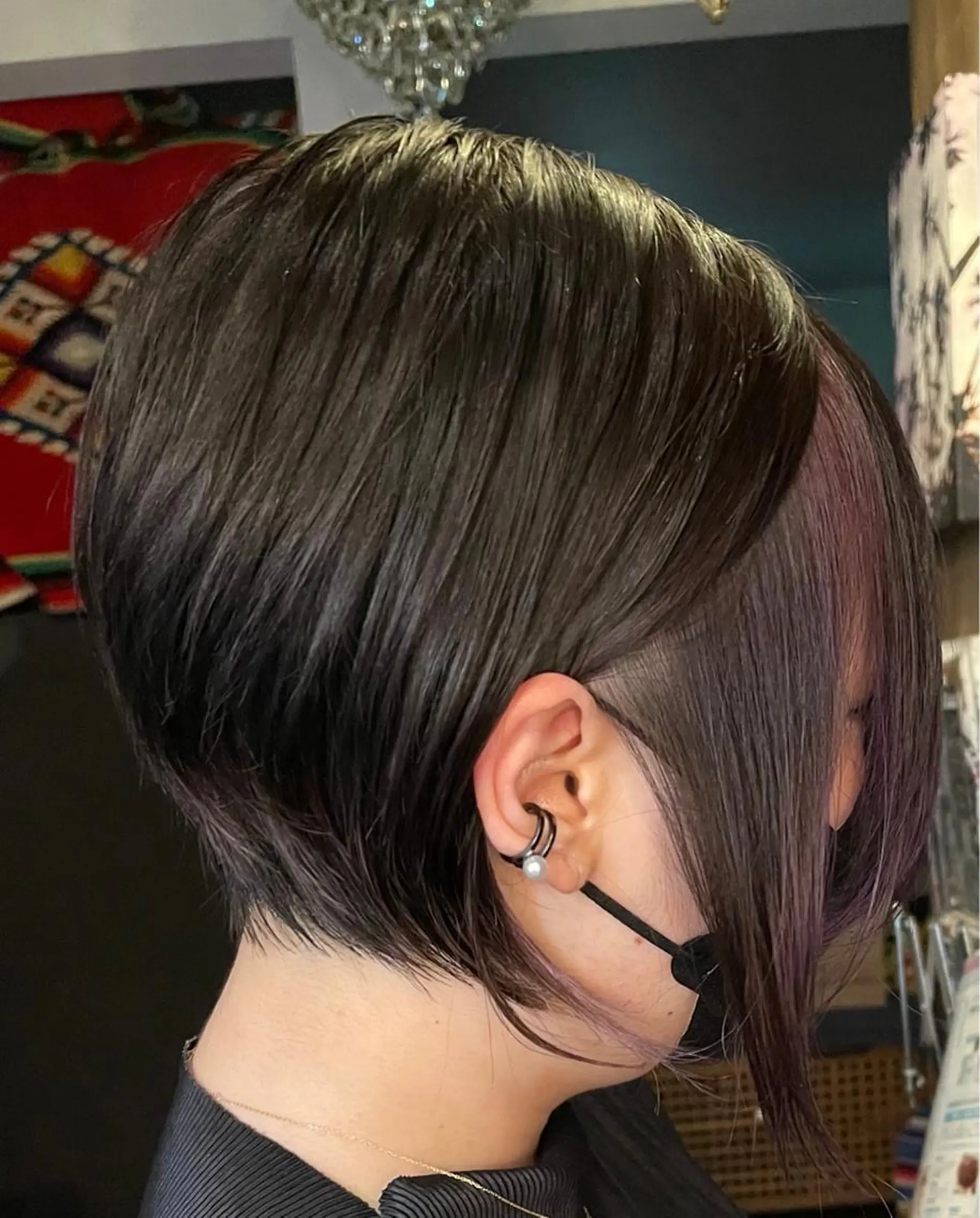 ショート ミストバング ヘアカラー アフィロス所属・五十嵐 舞のヘアスタイル