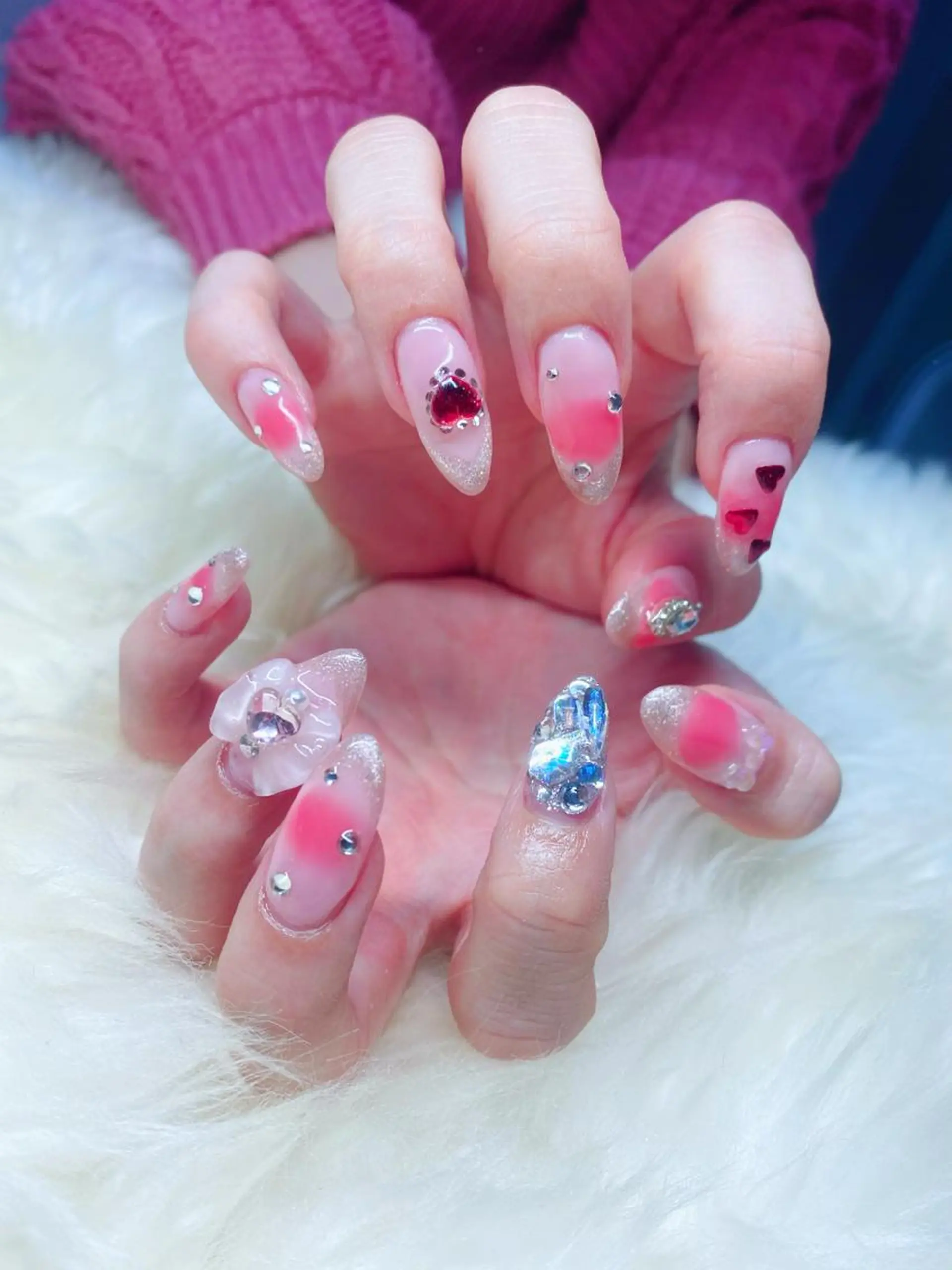 ロング ハンドネイル ハンドケア 💜MIYA nail川崎店のネイルデザイン