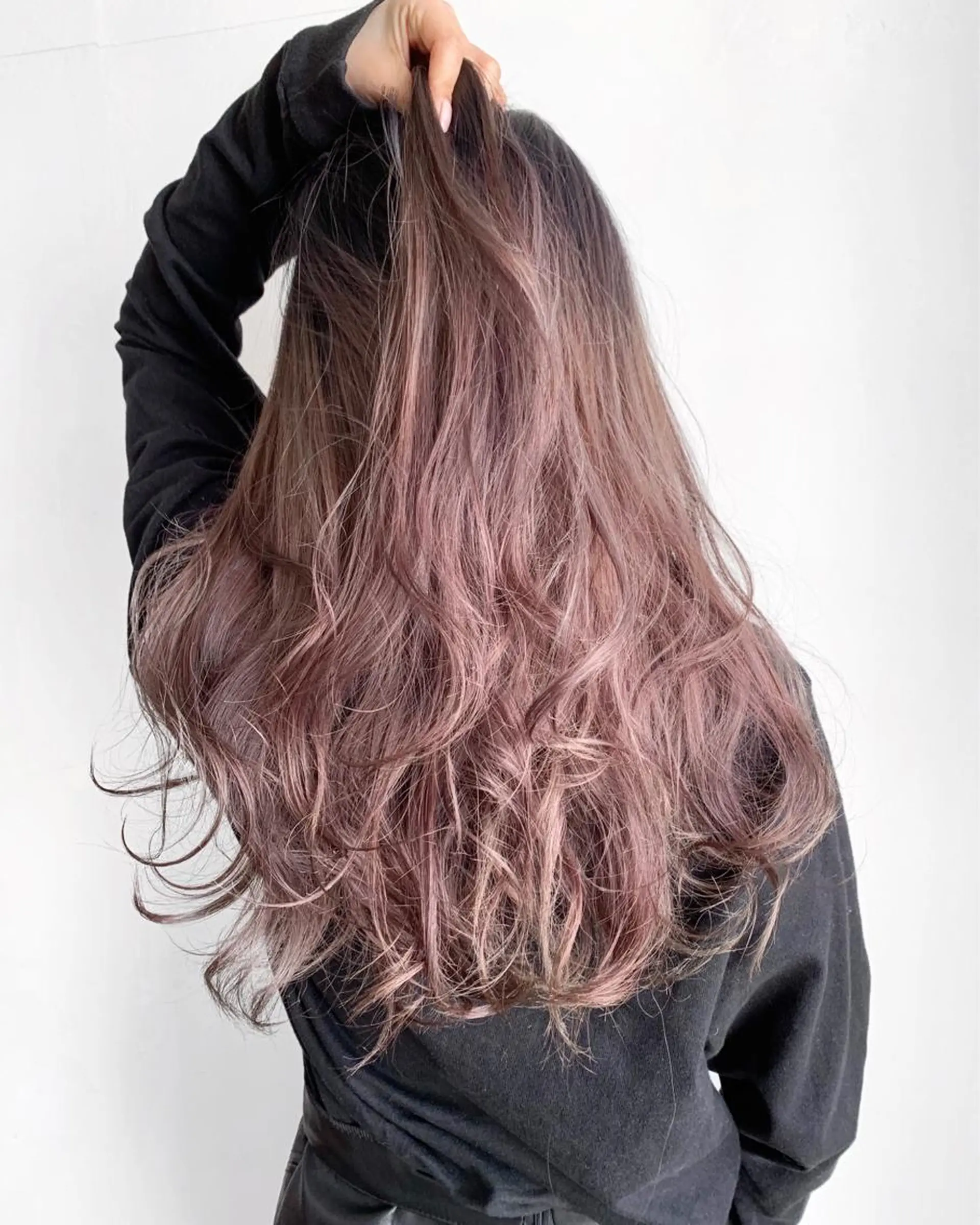 ロング カラー アッシュ ピンクカラー ピンクアッシュ ヘアカラー トリートメント ヘッドスパ 🌿海外Style・ KOHEIのヘアスタイル