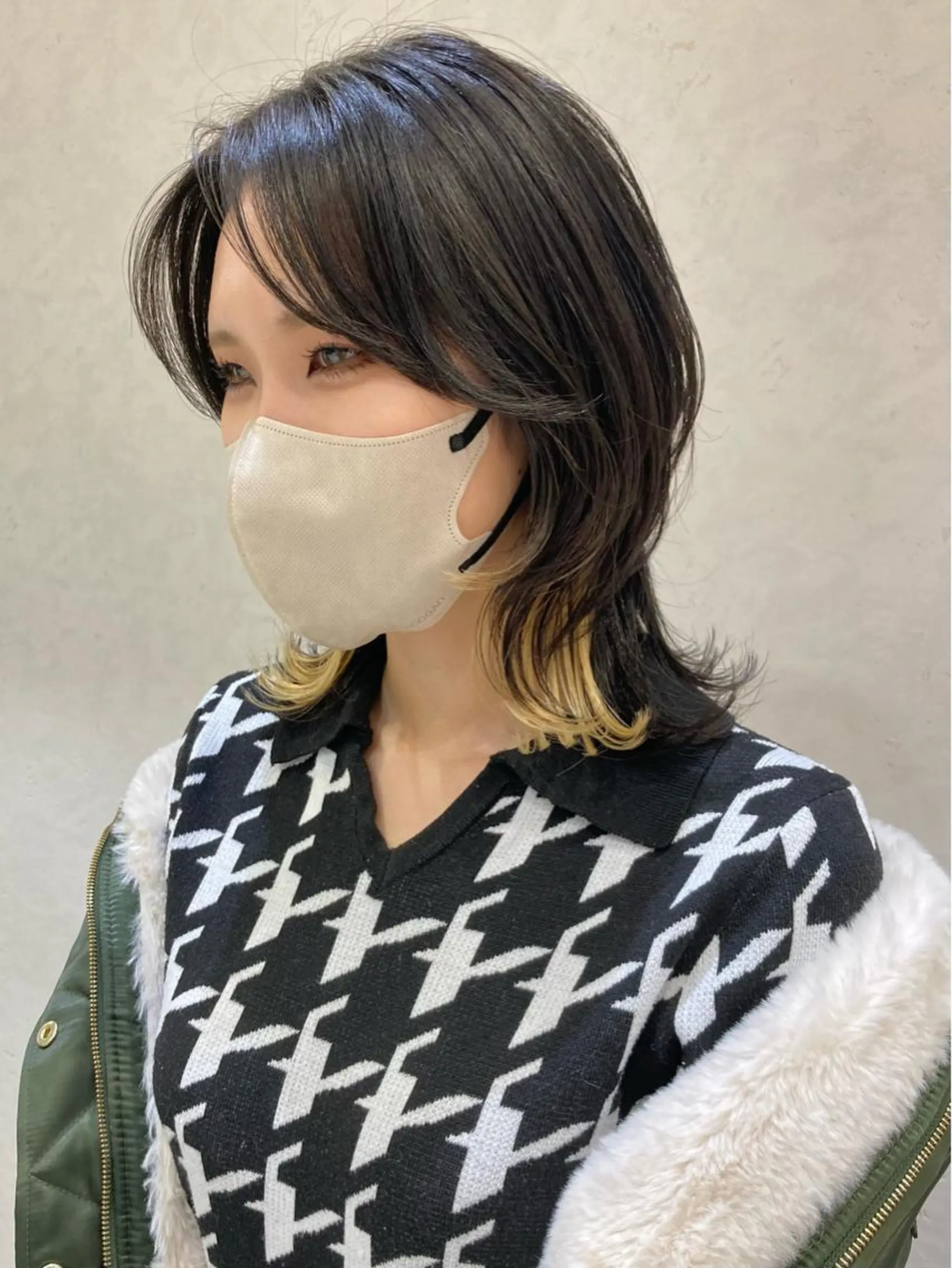 ミディアム カット nono/パーマ /顔まわりカット🐈のヘアスタイル