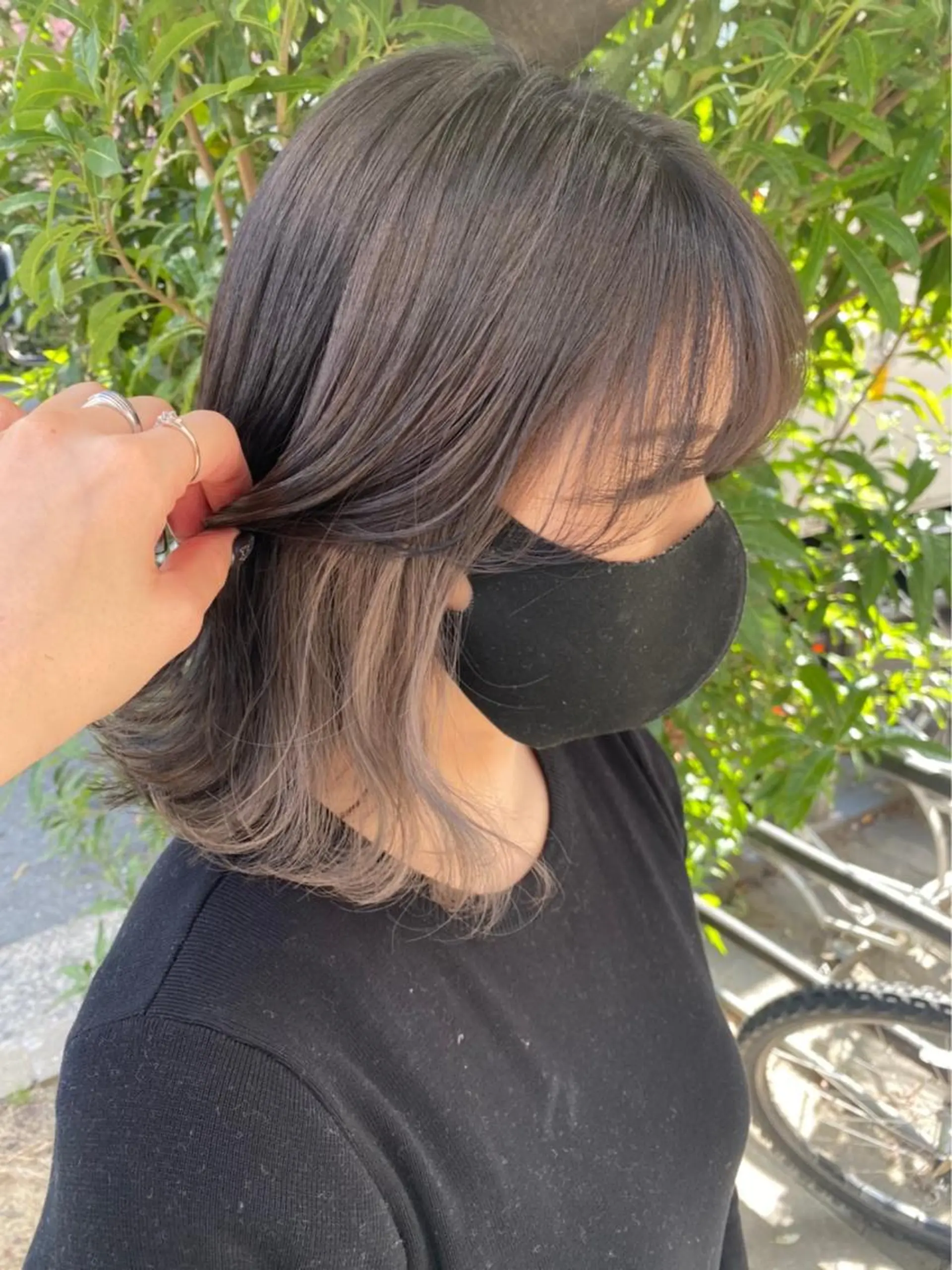 ミディアム カラー インナーカラー ケアに特化したサロン shinzaのヘアスタイル