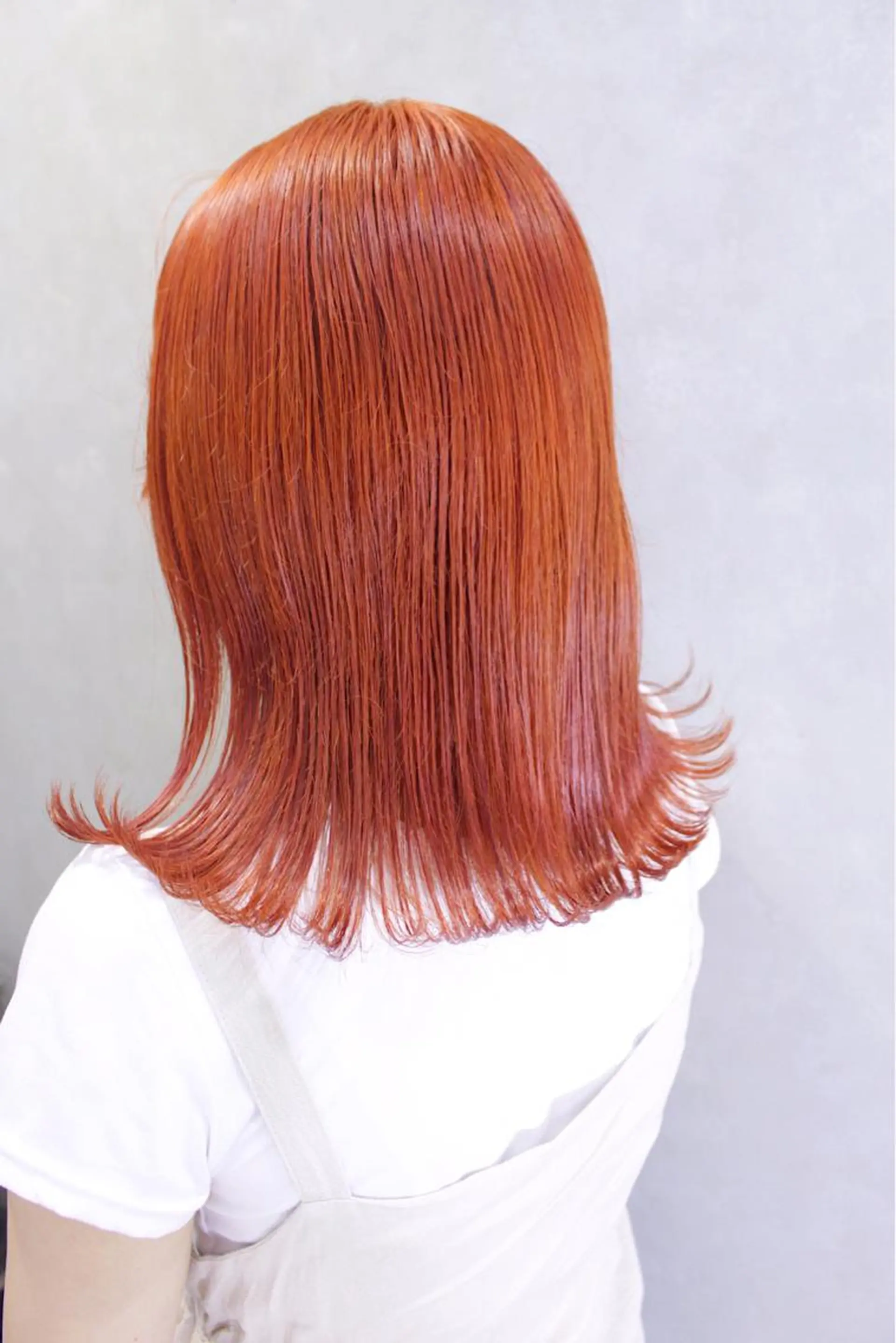 ミディアム カラー ヘアアレンジ オレンジ ヘアカラー トリートメント lani ブリーチ /ダブルカラーのヘアスタイル