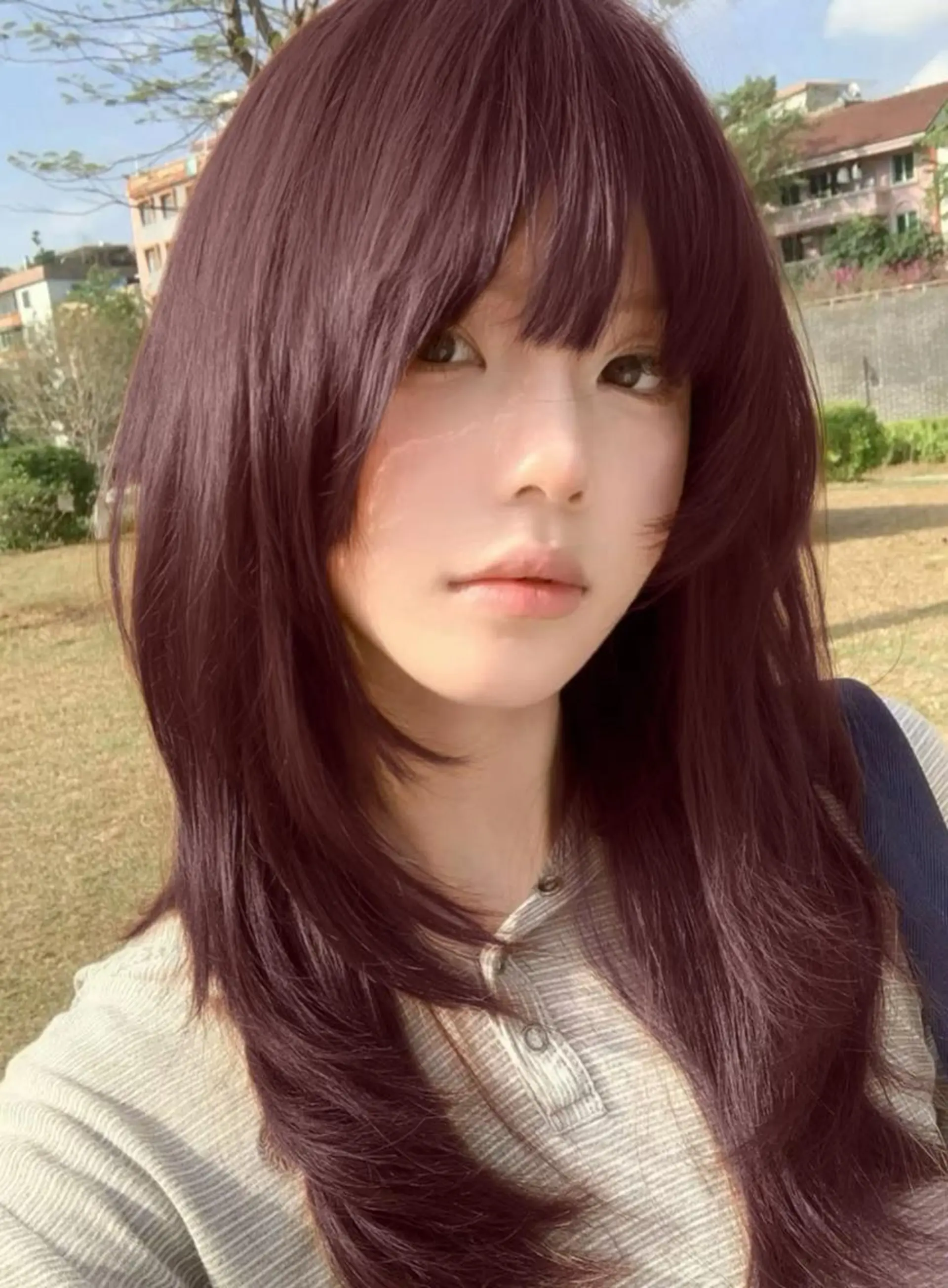 ロング カラー mina/暖色カラー 🥀韓国風カット🥀のヘアスタイル