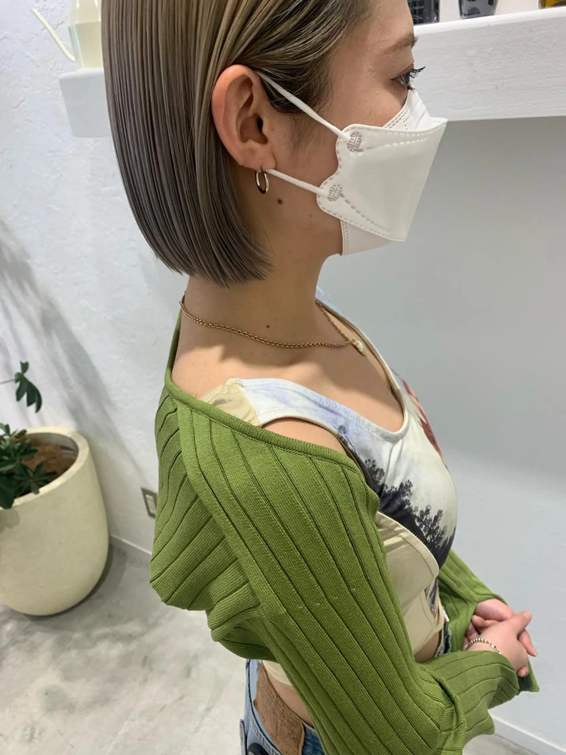 ミディアム カラー 顔周りレイヤー 🎀マリノのヘアスタイル