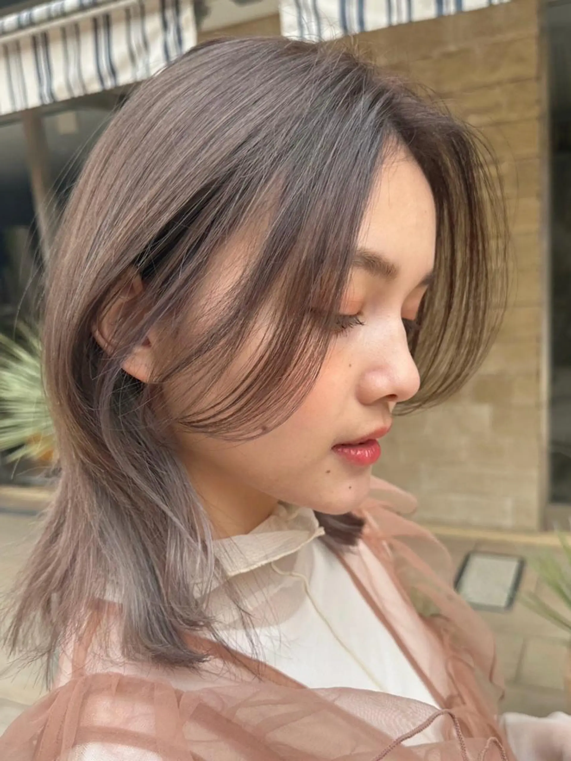 セミロング カラー カット ヘアカラー 田中 智也のヘアスタイル