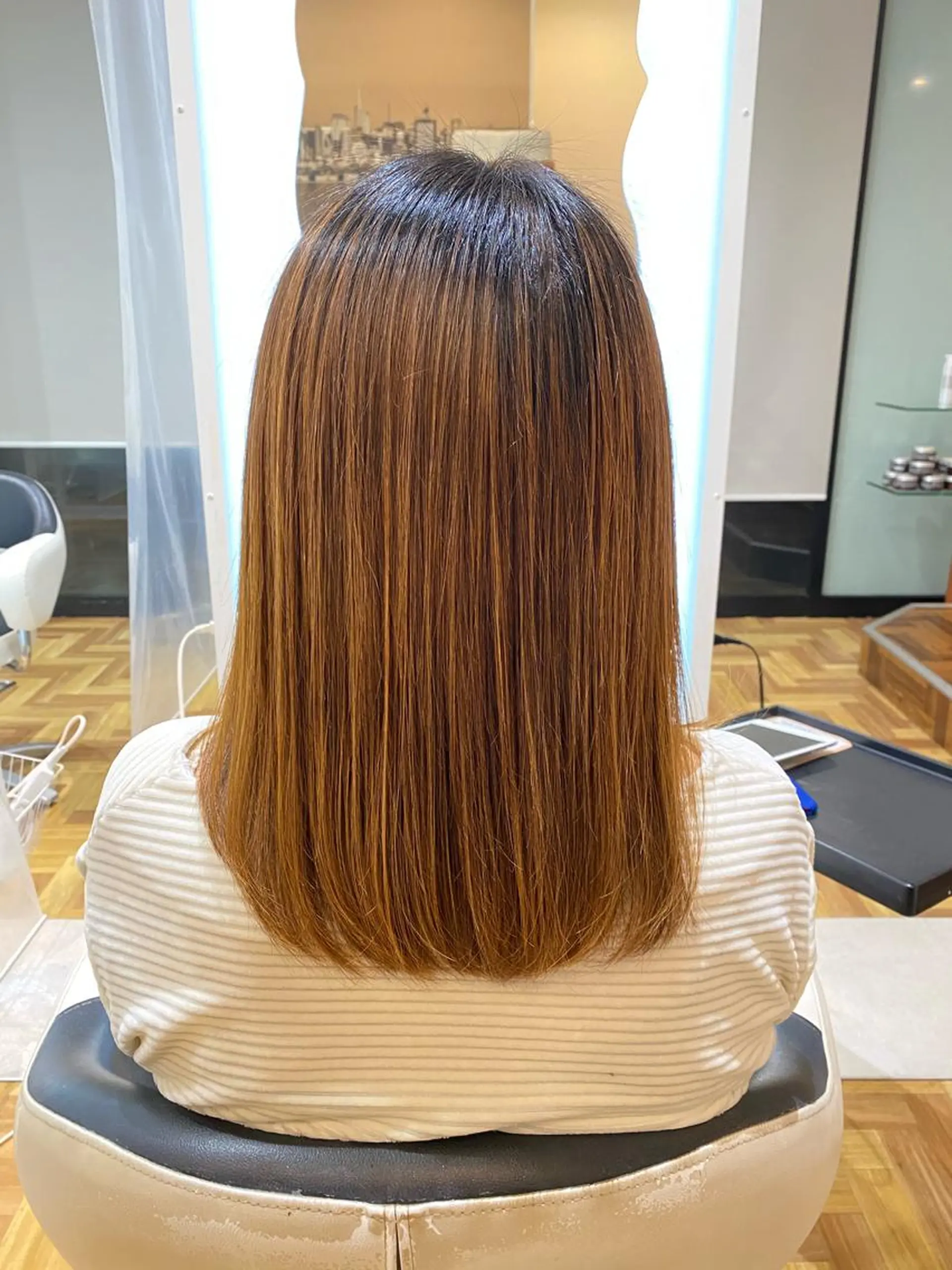 セミロング カット トリートメント 金沢 広美のヘアスタイル