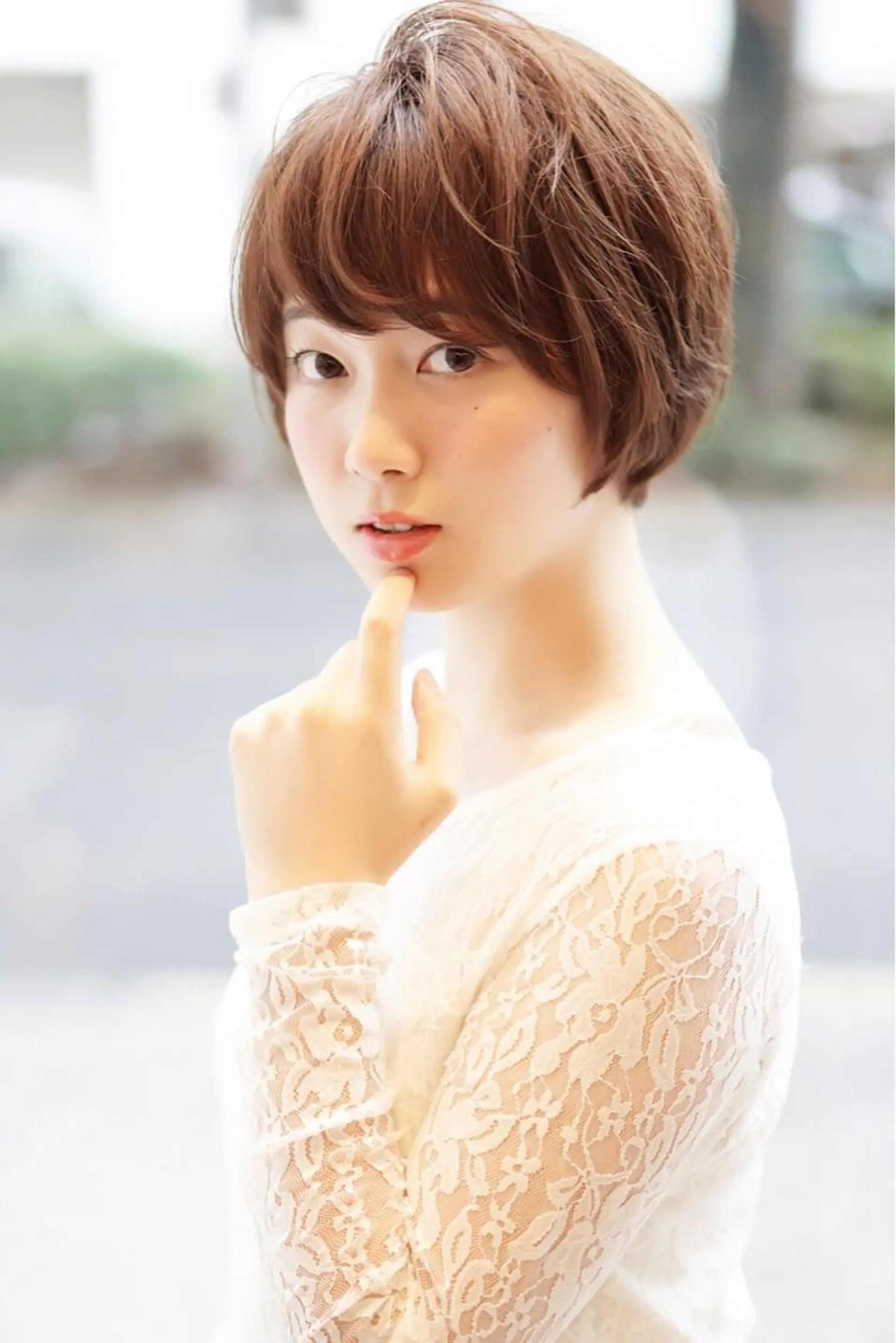 ショート カラー 顔周りカット ショートヘア ディレクター ノナカのヘアスタイル