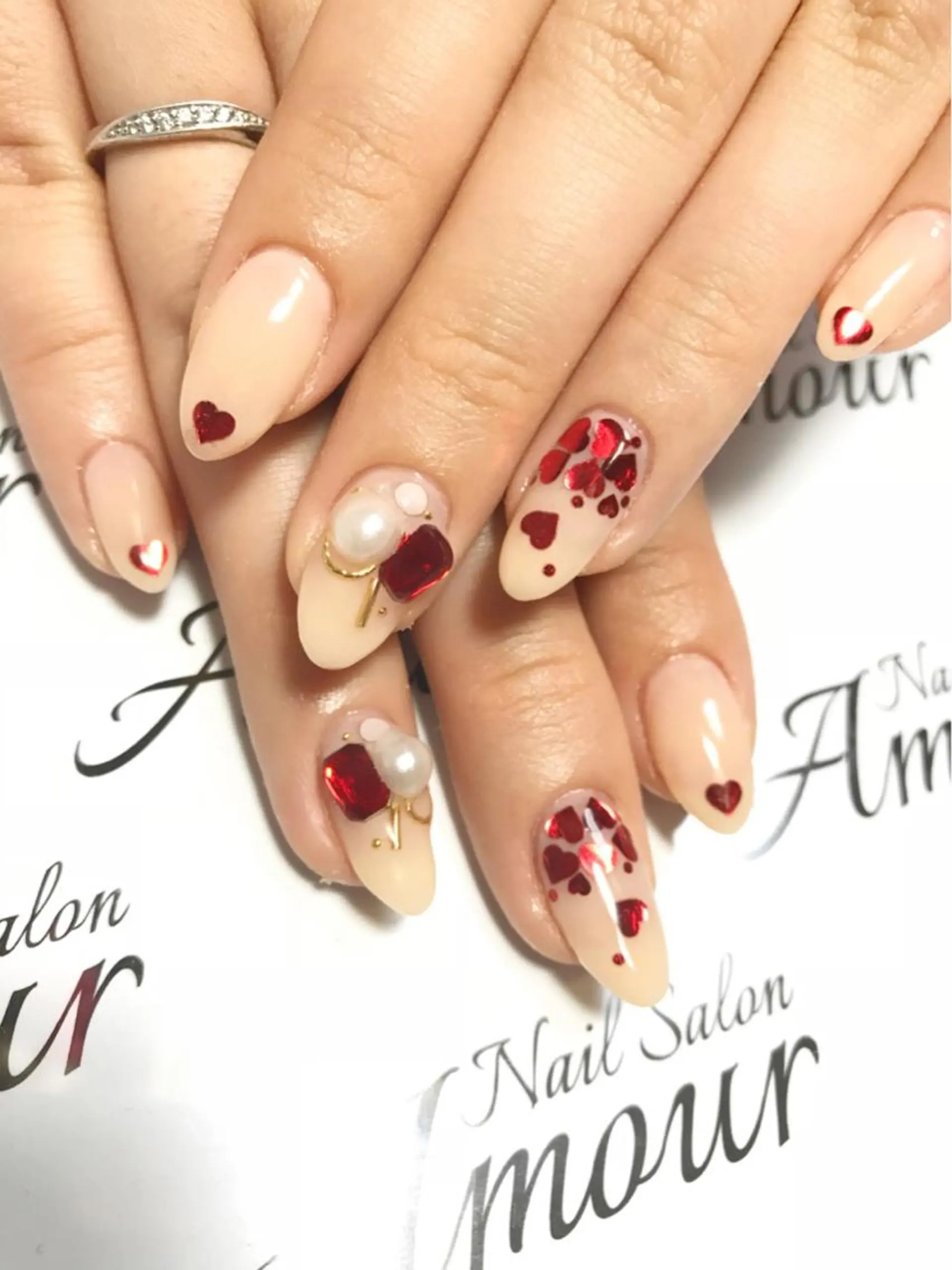 ネイル ハート nailsalon ♡amour♡のネイルデザイン