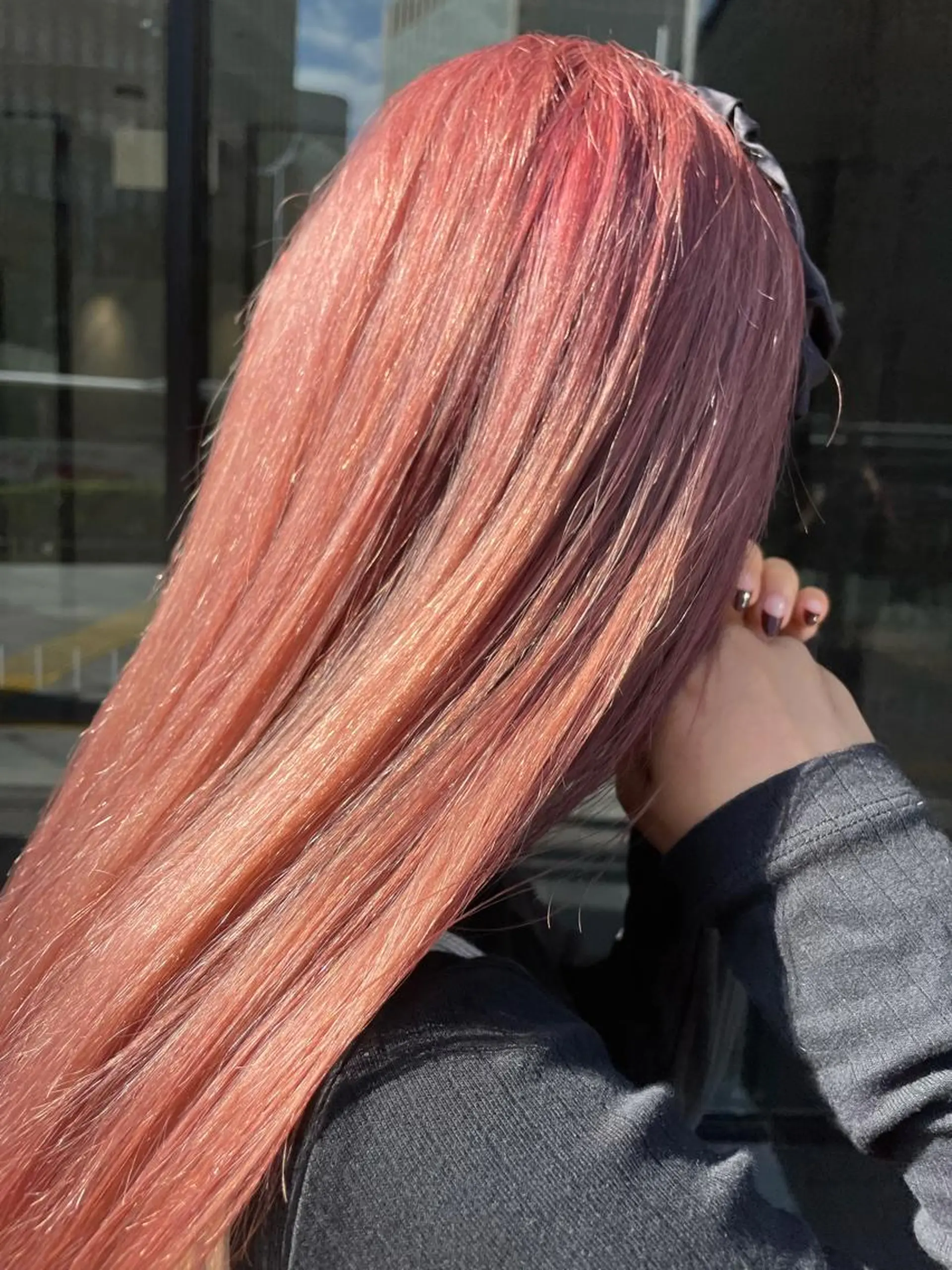 ロング カラー ピンクカラー 韓国ヘア🤍 慎之介のヘアスタイル