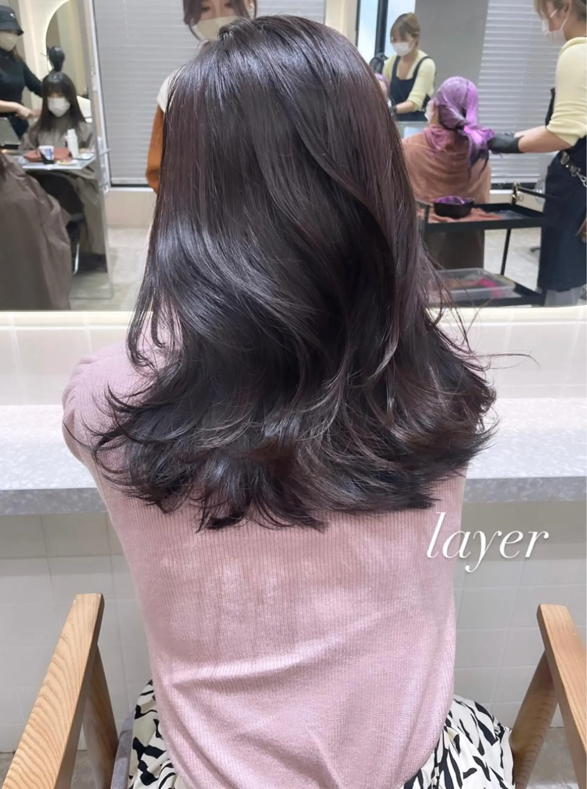 ミディアム くびれヘア Ess所属・YUKI / レイヤーカット🤍のヘアスタイル