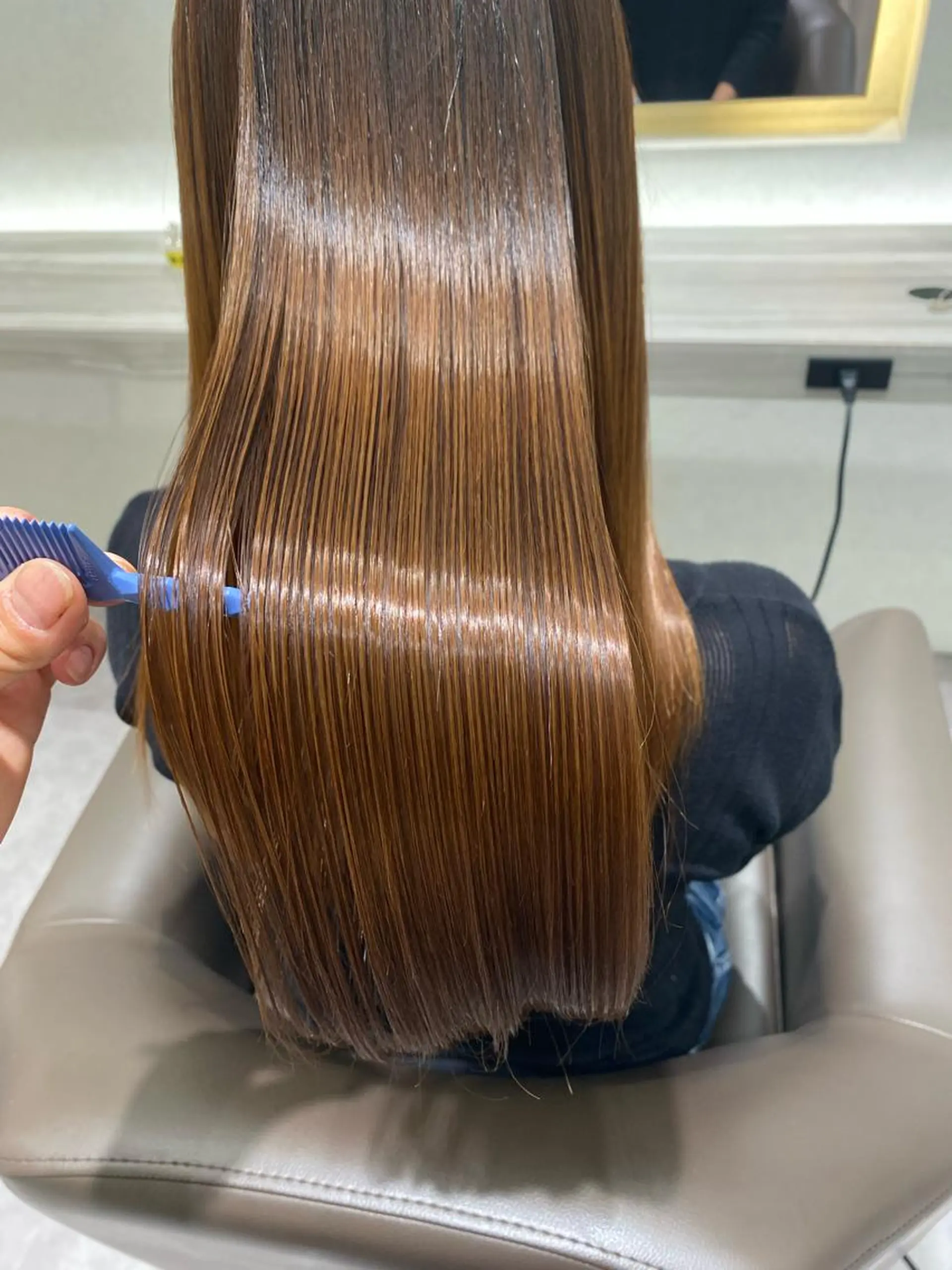 ロング カラー トリートメント ムトウセイマ/艶髪 /艶ケアWブリーチのヘアスタイル