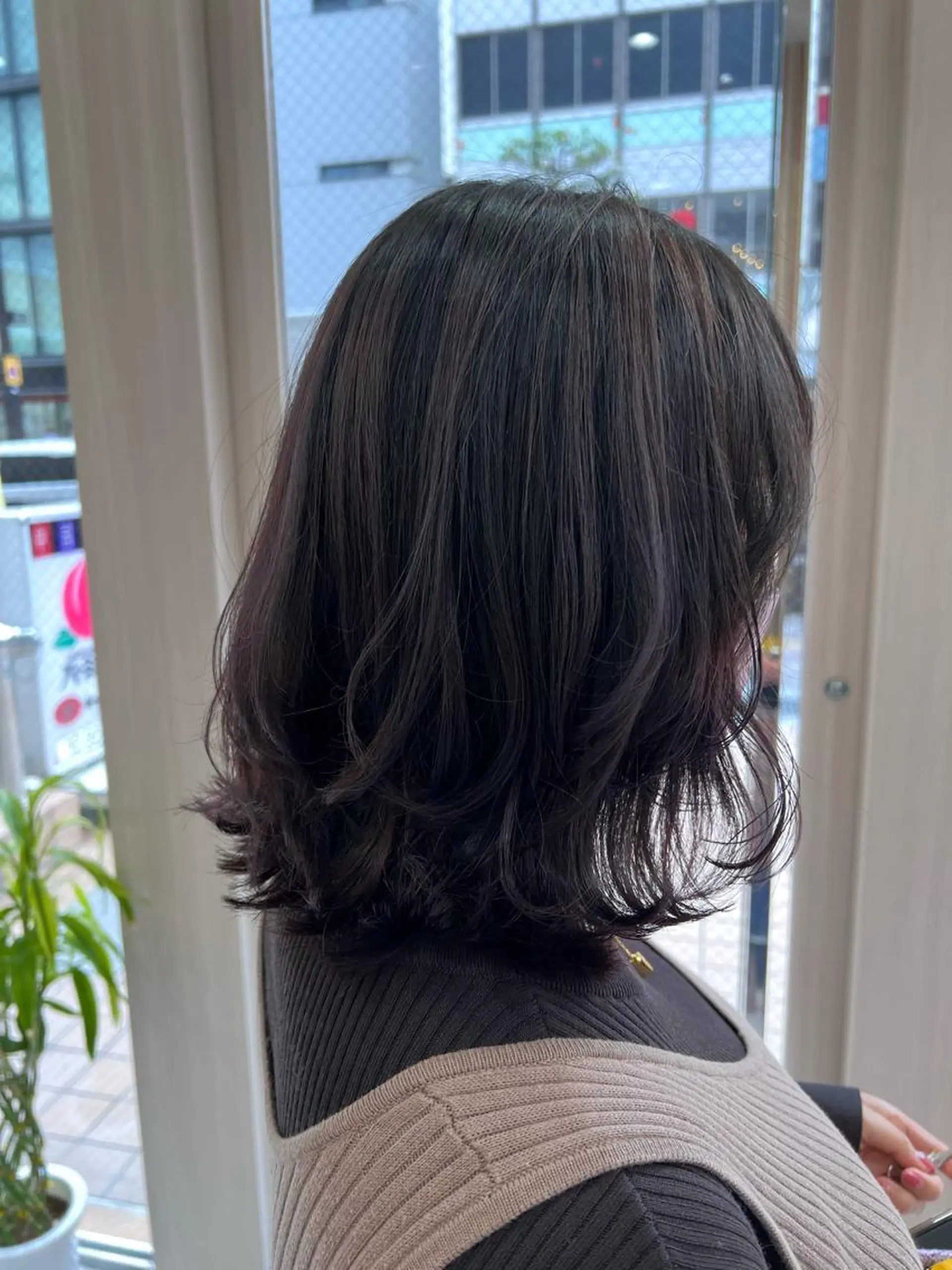 セミロング カラー アディクシーカラー パープルカラー カット ヘアカラー トリートメント 暗髪/艶髪/Ono .のヘアスタイル