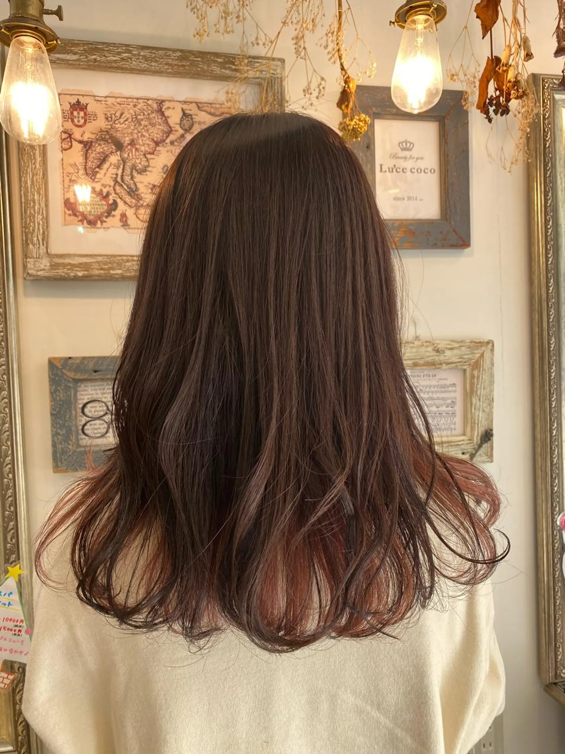 ロング カラー 福田 里央のヘアスタイル