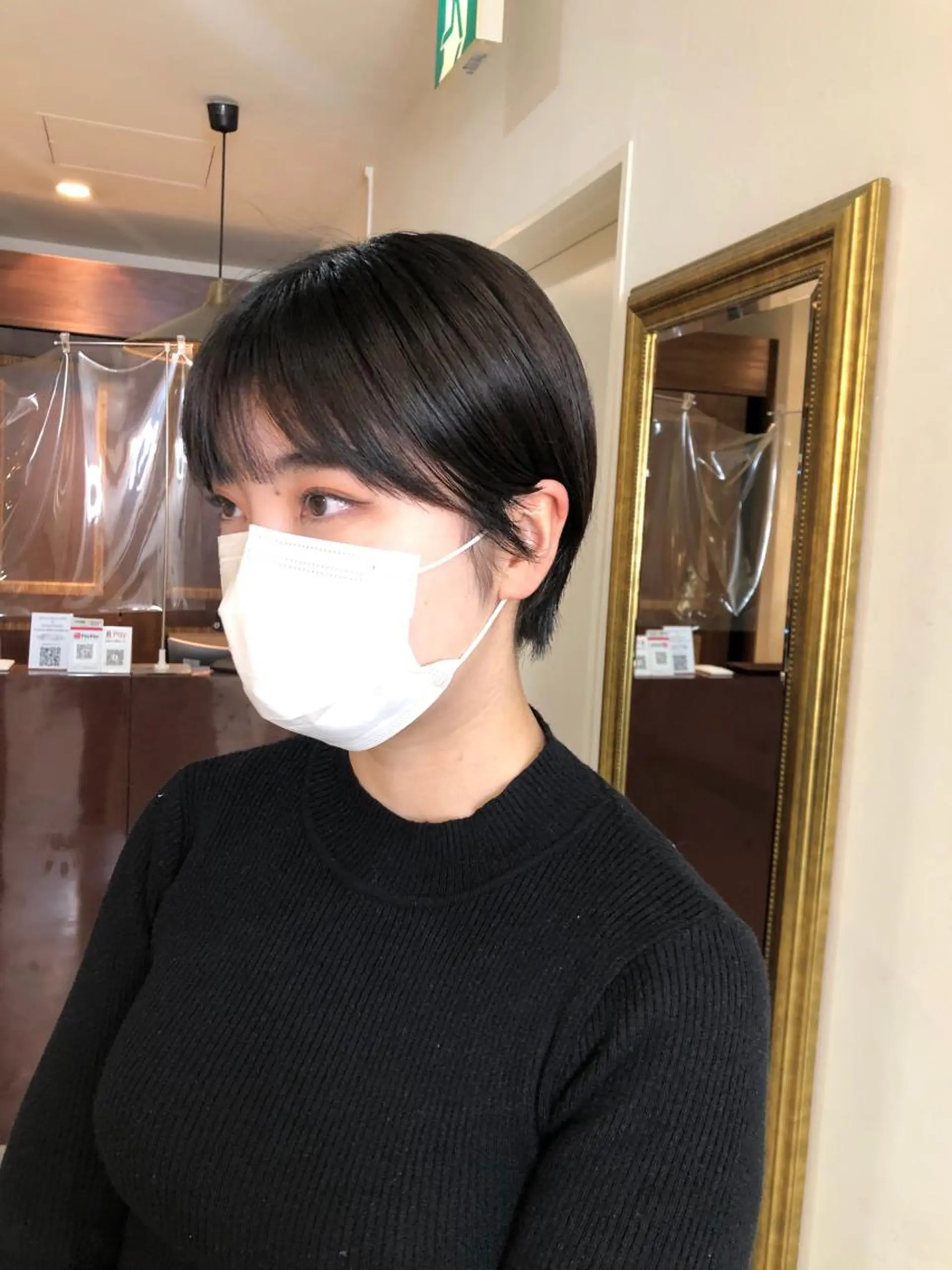 ショート ショートボブ ハンサムショート ボブ くびれヘア 顔周りカット ショート/パーマ/ カラー/FUKOのヘアスタイル